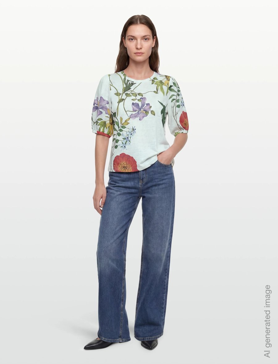 Nümph - NUBELISA SS BLOUSE - kurzärmelige blusen - cloud dancer - 0