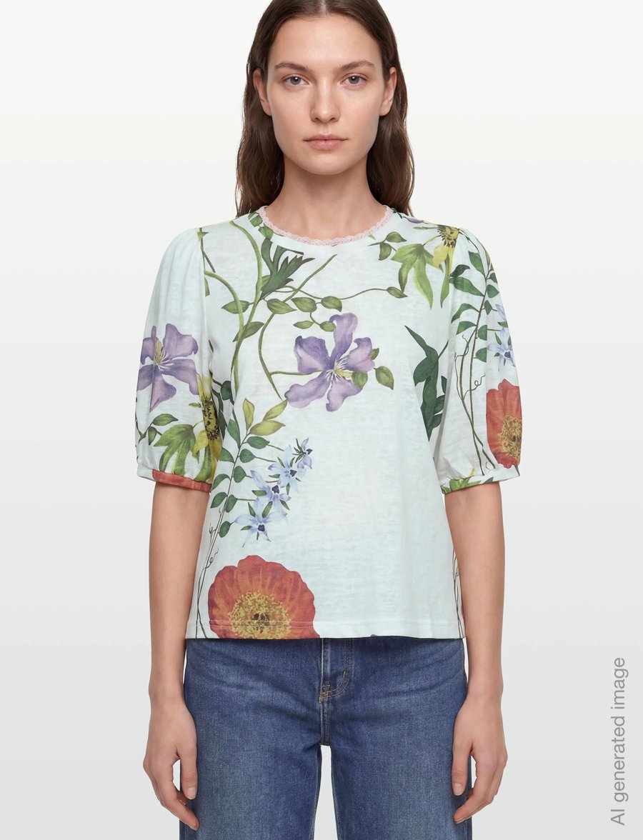 Nümph - NUBELISA SS BLOUSE - kurzärmelige blusen - cloud dancer - 3
