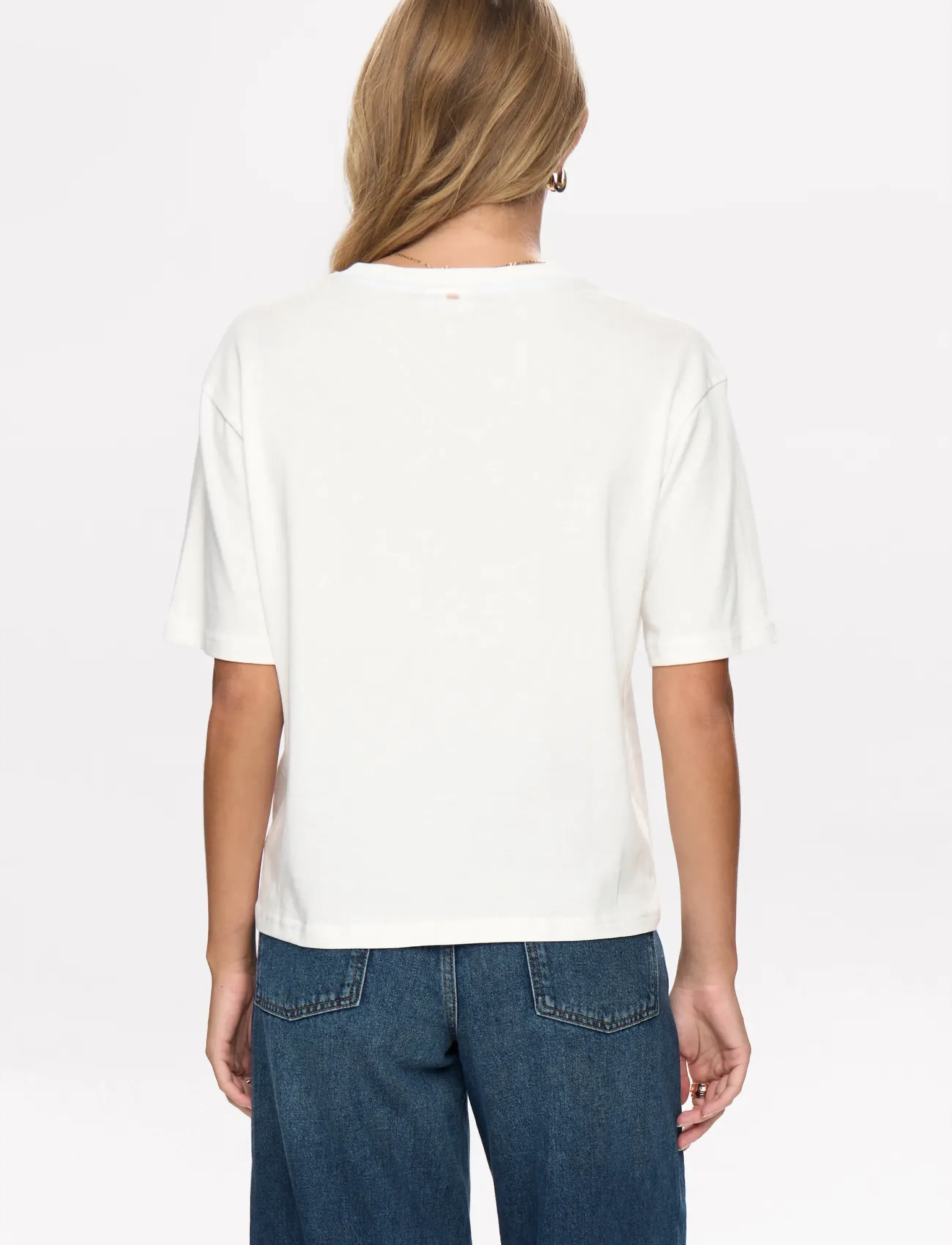 Nümph NUBELISA BOXY TEE - T-särgid - CLOUD DANCER / white