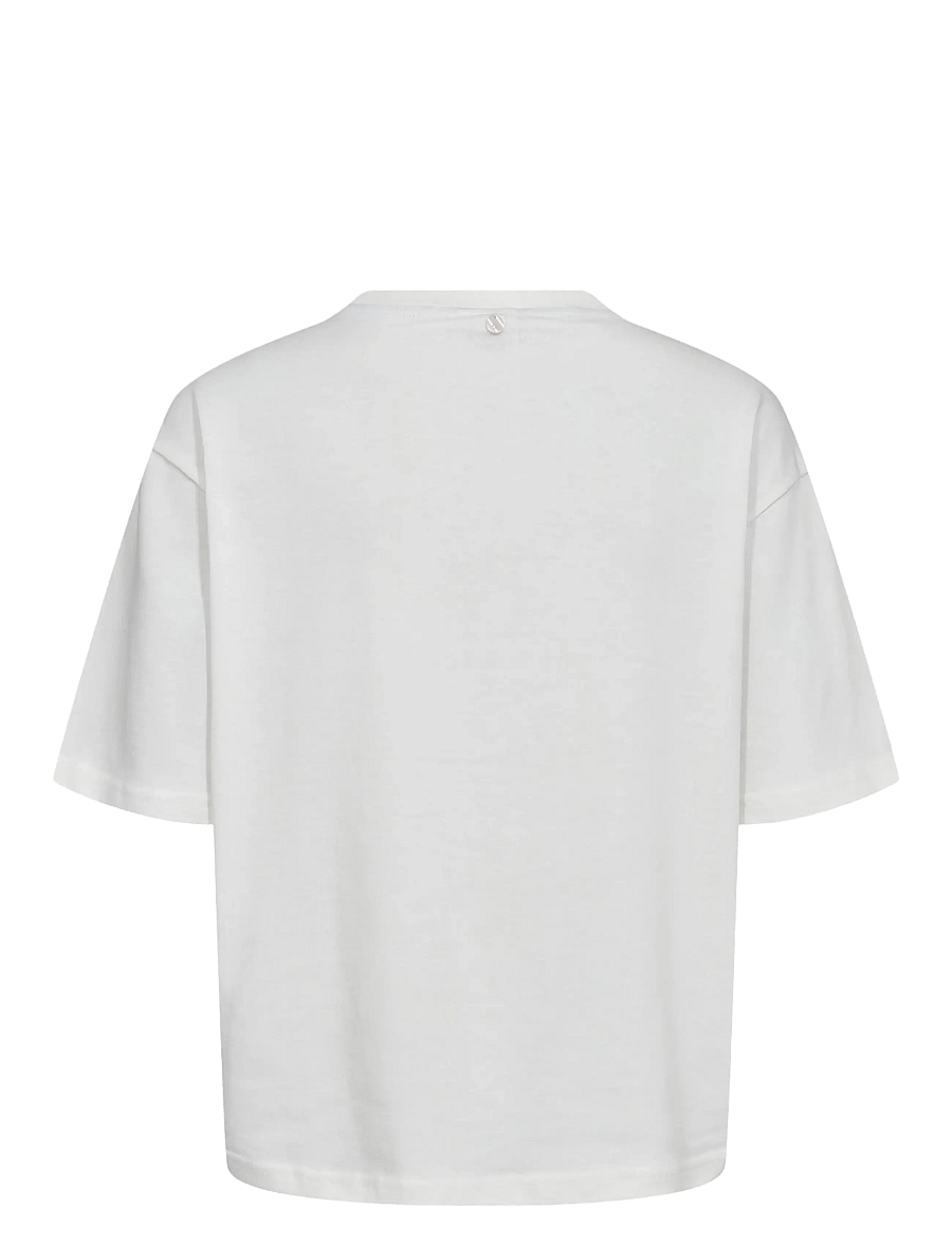 Nümph - NUBELISA BOXY TEE - marškinėliai - cloud dancer - 2