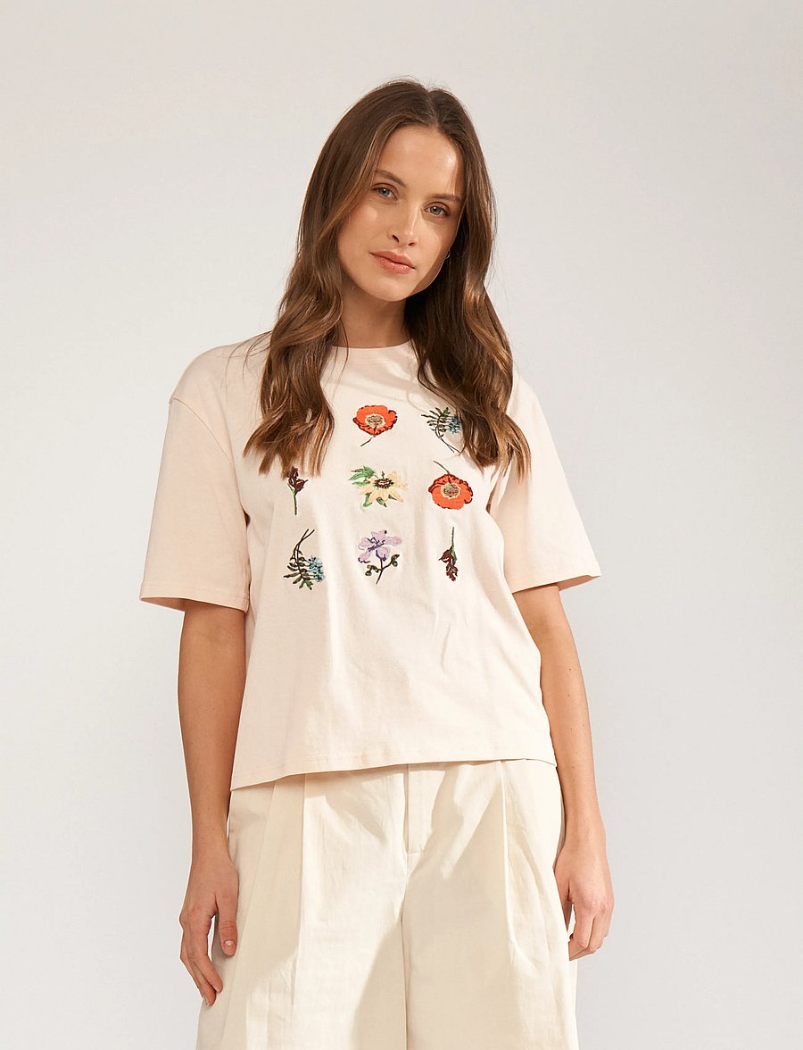 Nümph - NUBELISA BOXY TEE - t-shirts - mangano calcite - 0