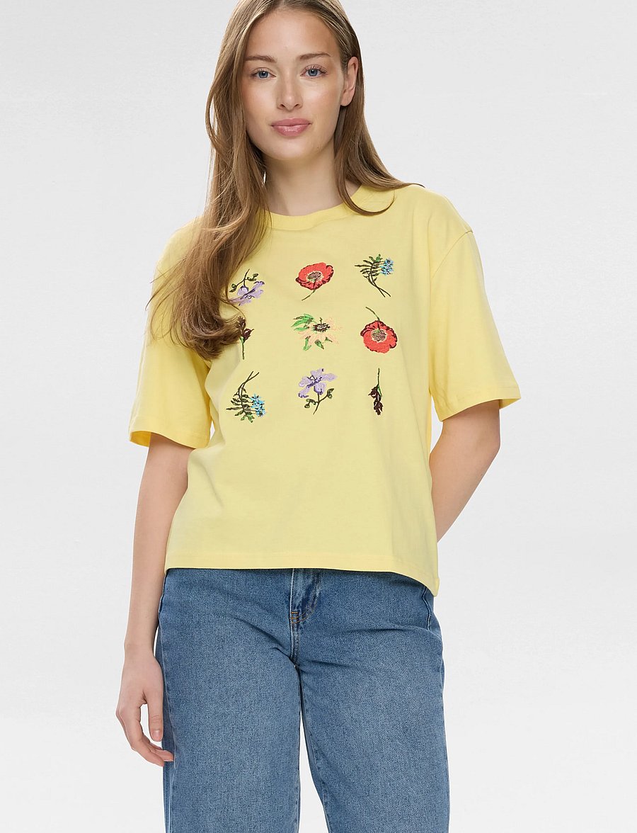 Nümph - NUBELISA BOXY TEE - t-shirts - popcorn - 0