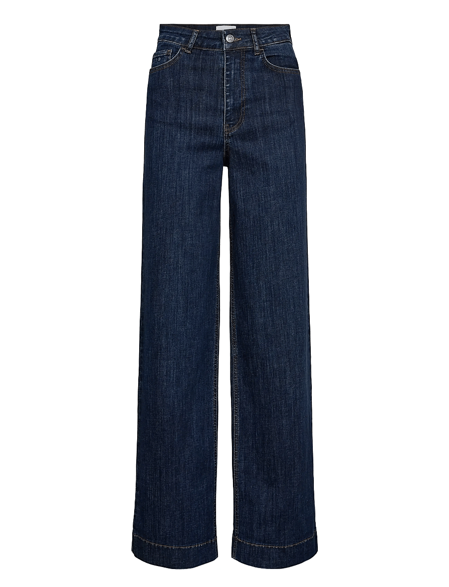 Nümph - NUPARIS HR WIDE JEANS P3012 - gerade jeans - dark blue denim - 1