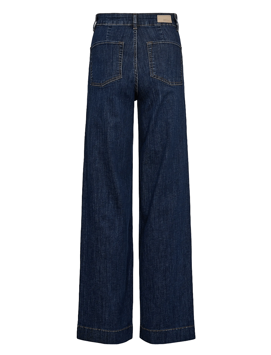 Nümph - NUPARIS HR WIDE JEANS P3012 - gerade jeans - dark blue denim - 2