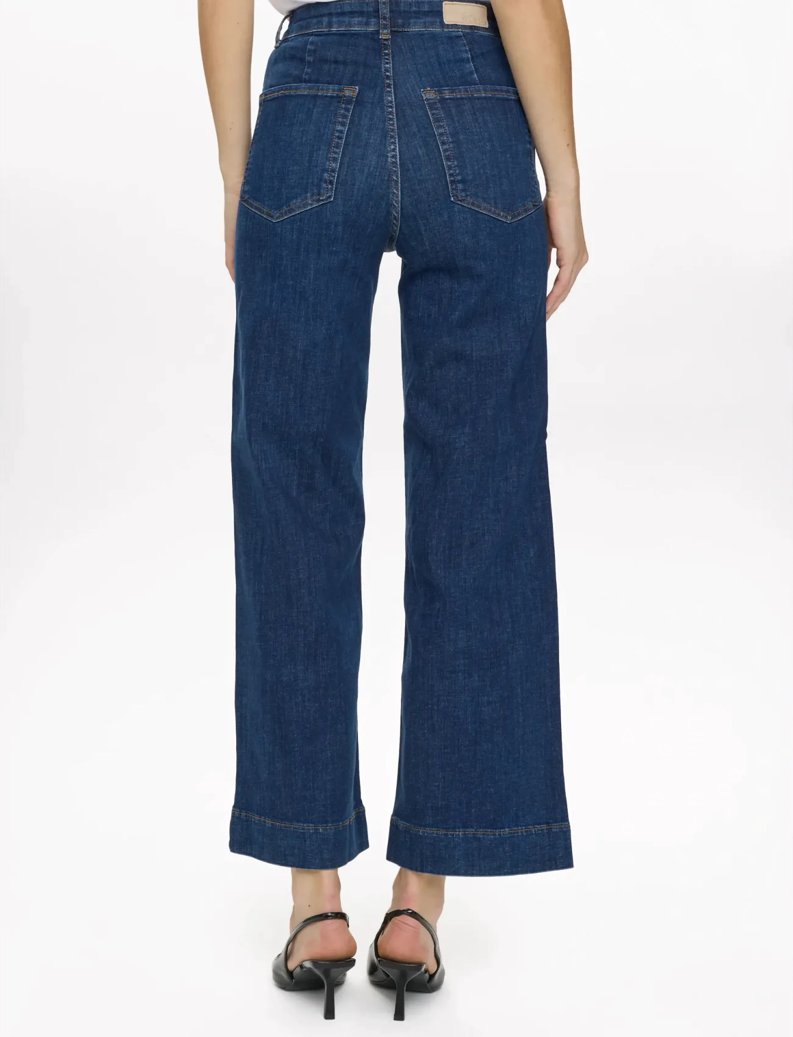 Nümph NUPARIS HR WIDE JEANS P3012 - Transitional Layering - DARK BLUE DENIM / blue