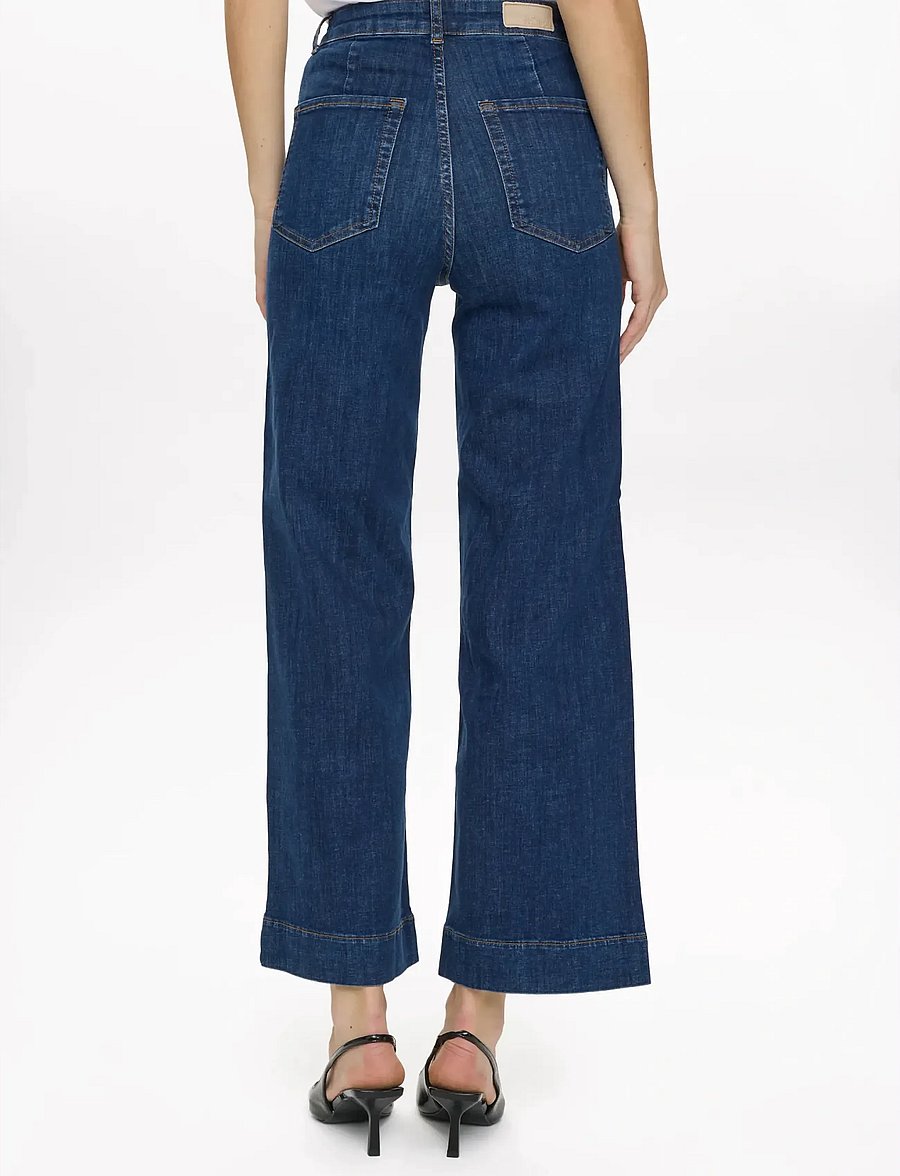 Nümph - NUPARIS HR WIDE JEANS P3012 - gerade jeans - dark blue denim - 0