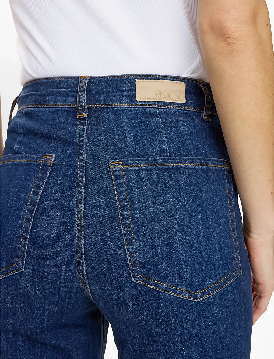 Nümph - NUPARIS HR WIDE JEANS P3012 - gerade jeans - dark blue denim - 5