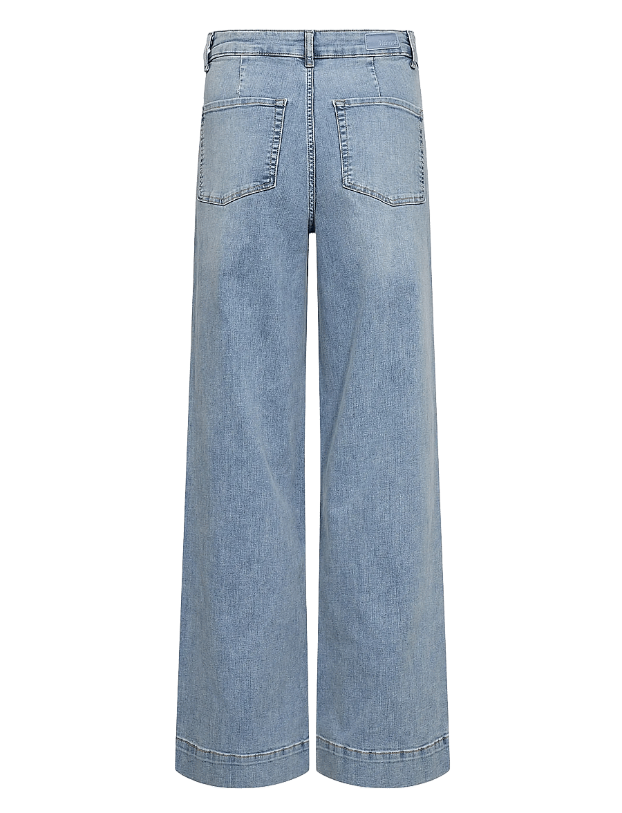 Nümph - NUPARIS HR WIDE JEANS - P3019 - hosen mit weitem bein - light b. stonewash denim - 2
