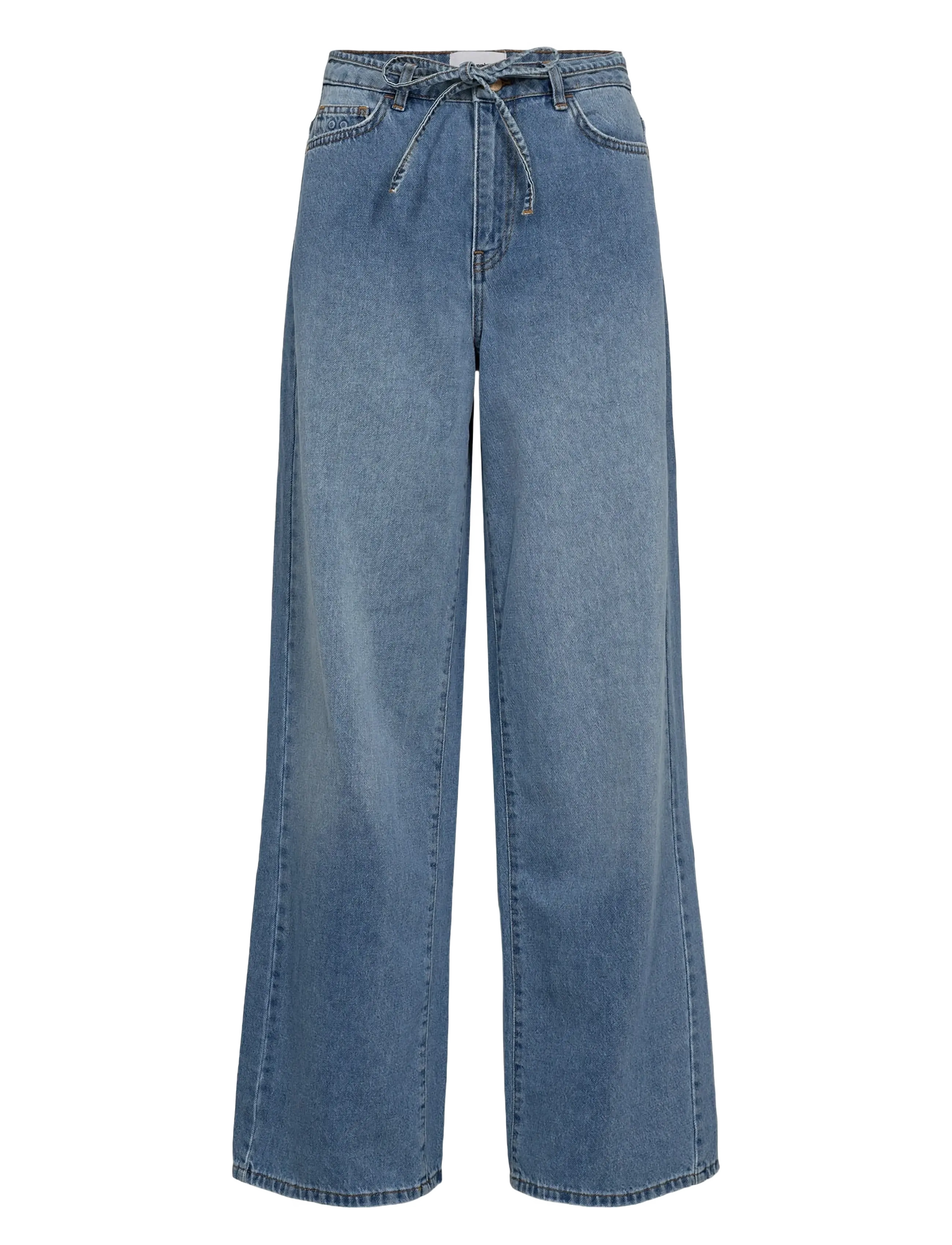 Nümph NUBROOKLYN HR WIDE JEANS P3010 - Kläder - LIGHT BLUE DENIM / blue