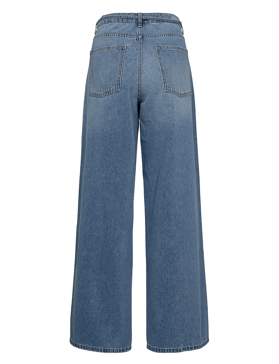 Nümph - NUBROOKLYN HR WIDE JEANS P3010 - hosen mit weitem bein - light blue denim - 1