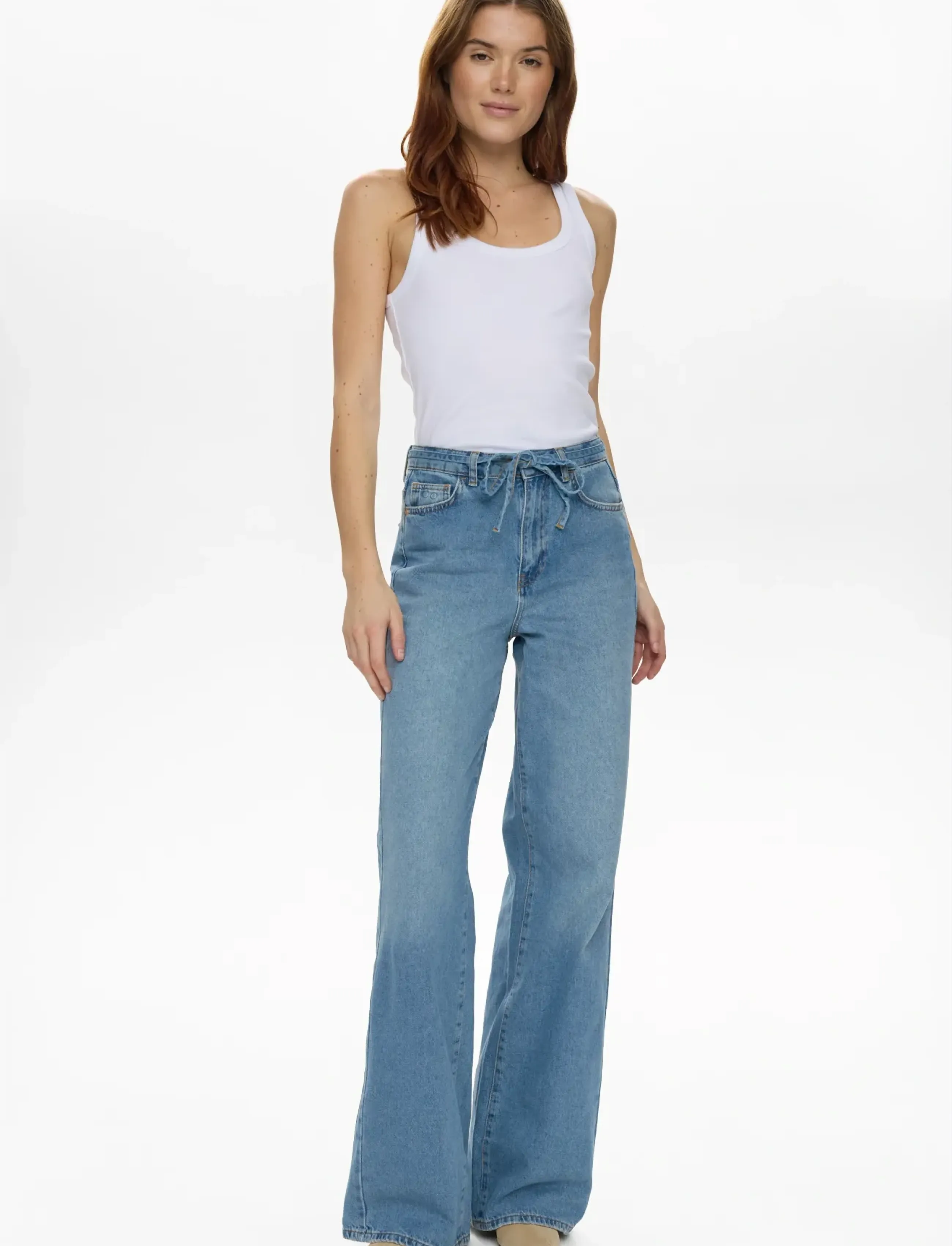 Nümph - NUBROOKLYN HR WIDE JEANS P3010 - wide leg jeans - light blue denim - 2