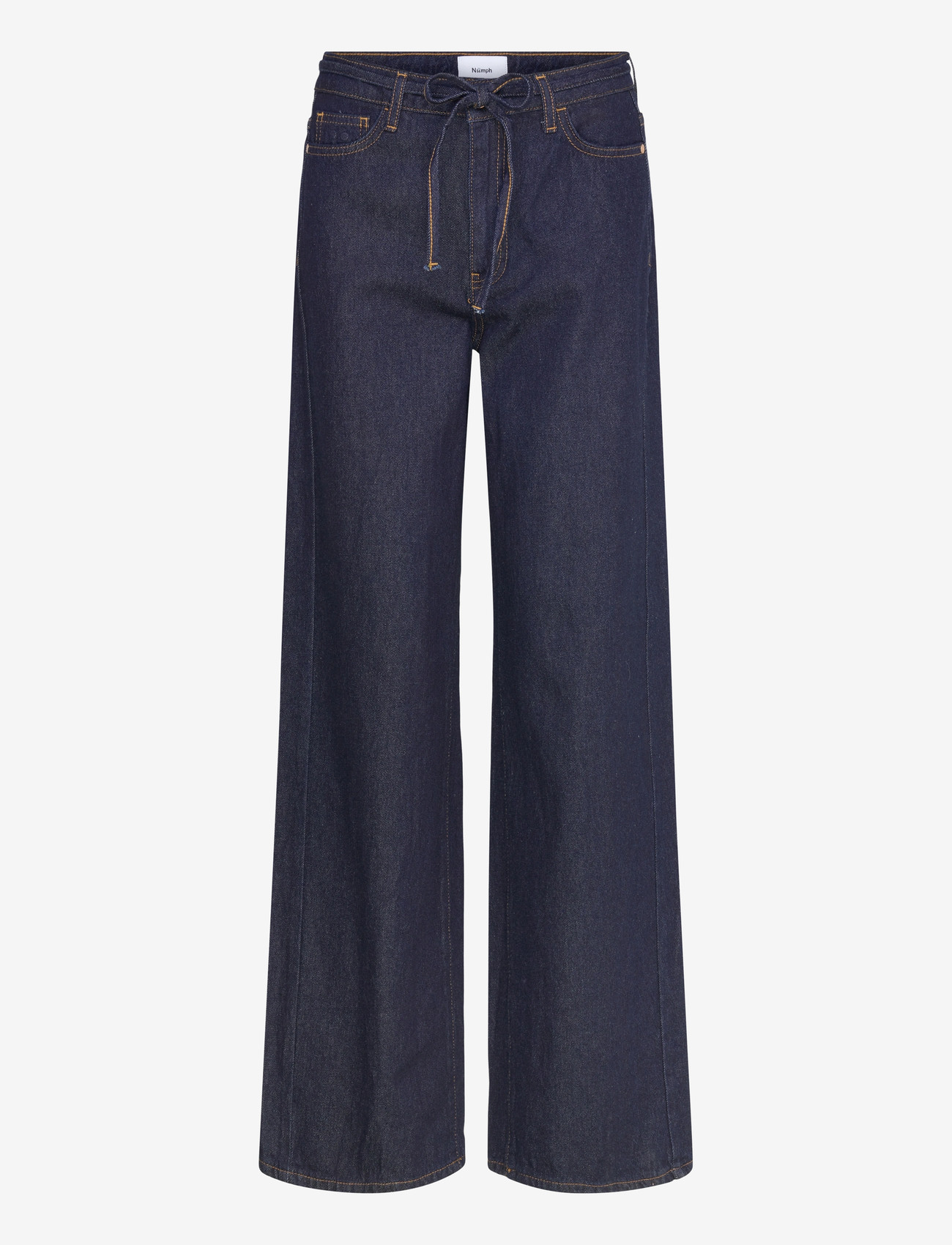 Nümph - NUBROOKLYN HR WIDE JEANS P3012 - laia säärega teksad - dark blue denim - 0