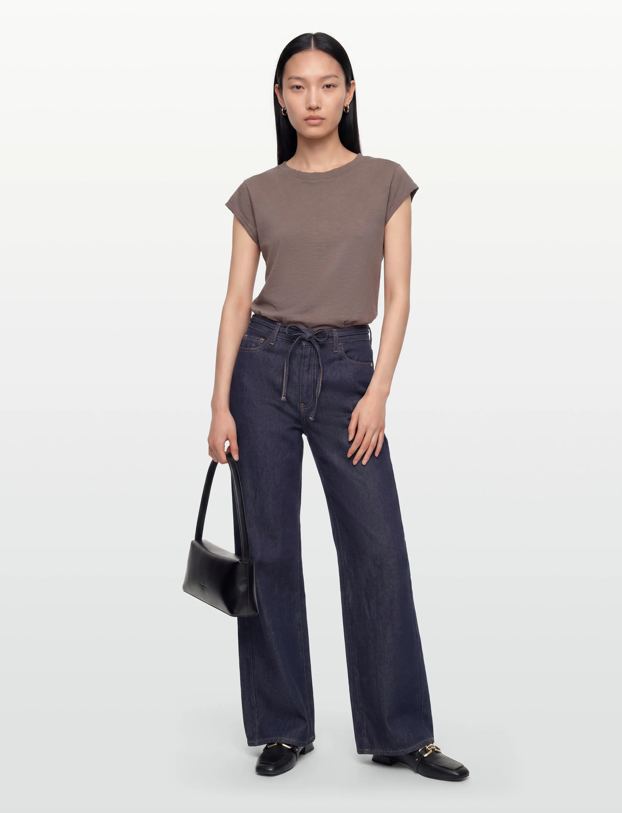 Nümph NUBROOKLYN HR WIDE JEANS P3012 - Jeans - DARK BLUE DENIM / navy