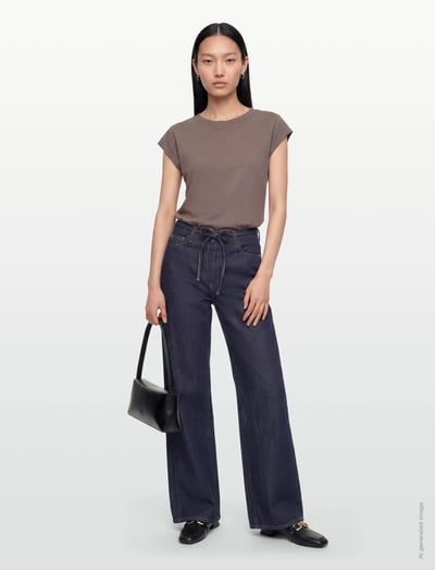 Nubrooklyn Hr Wide Jeans P3012 - Brede Jeans