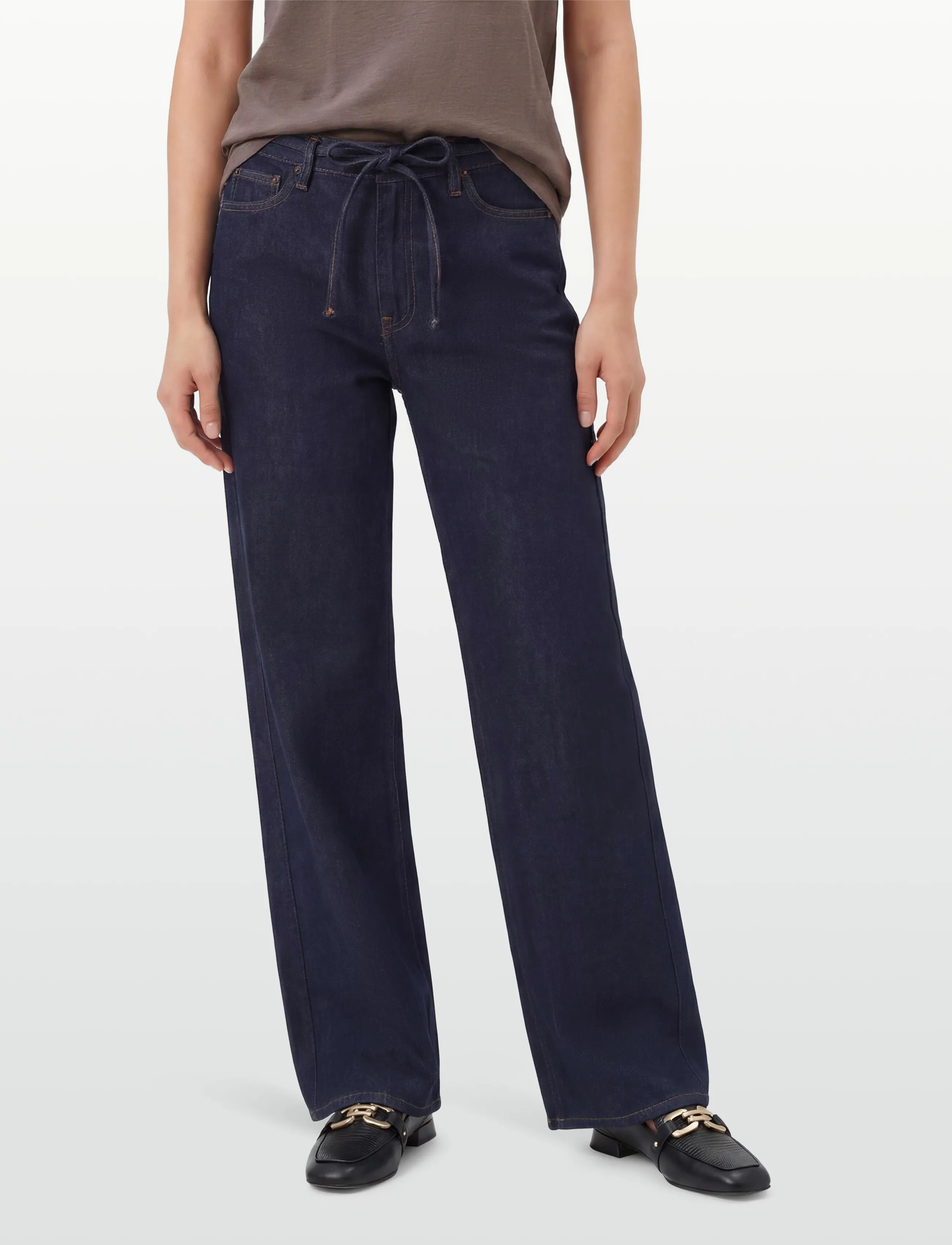 Nümph - NUBROOKLYN HR WIDE JEANS P3012 - brede jeans - dark blue denim - 3