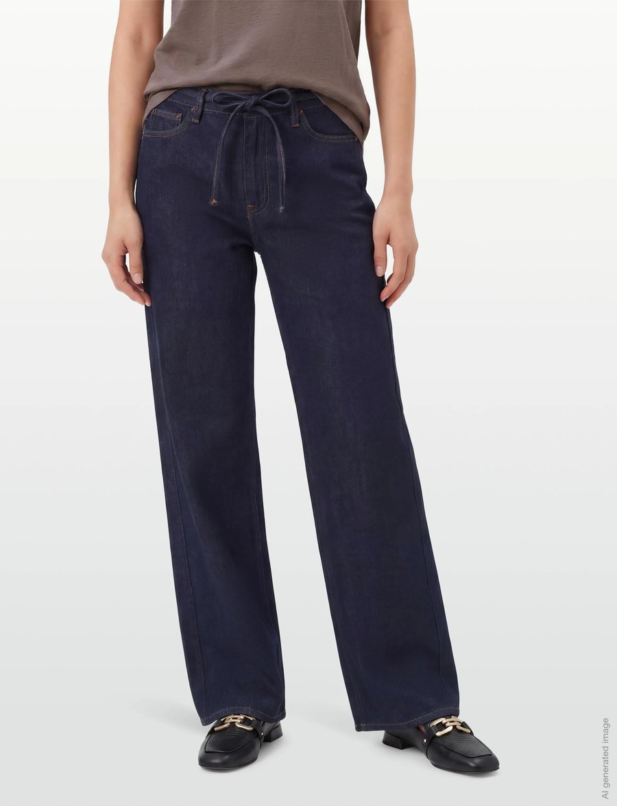 Nümph - NUBROOKLYN HR WIDE JEANS P3012 - brede jeans - dark blue denim - 3