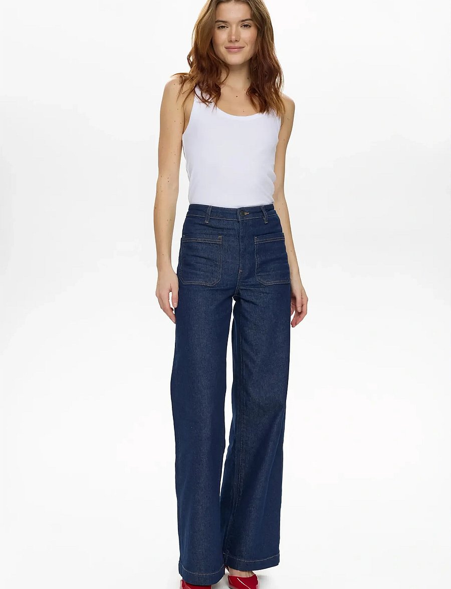 Nümph - NUMILTON HR WIDE JEANS S3012 - vida jeans - dark blue denim - 3