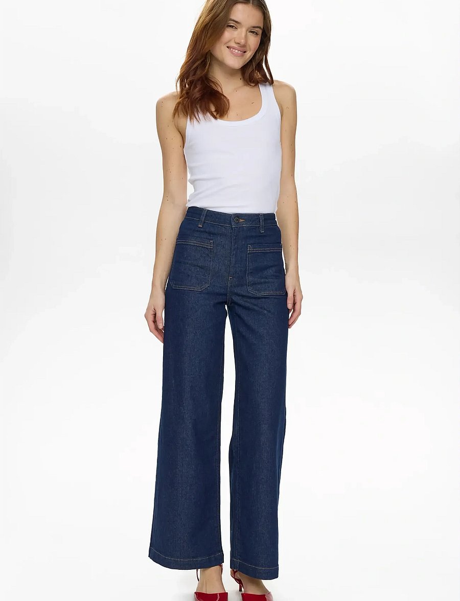 Nümph - NUMILTON HR WIDE JEANS S3012 - vida jeans - dark blue denim - 4
