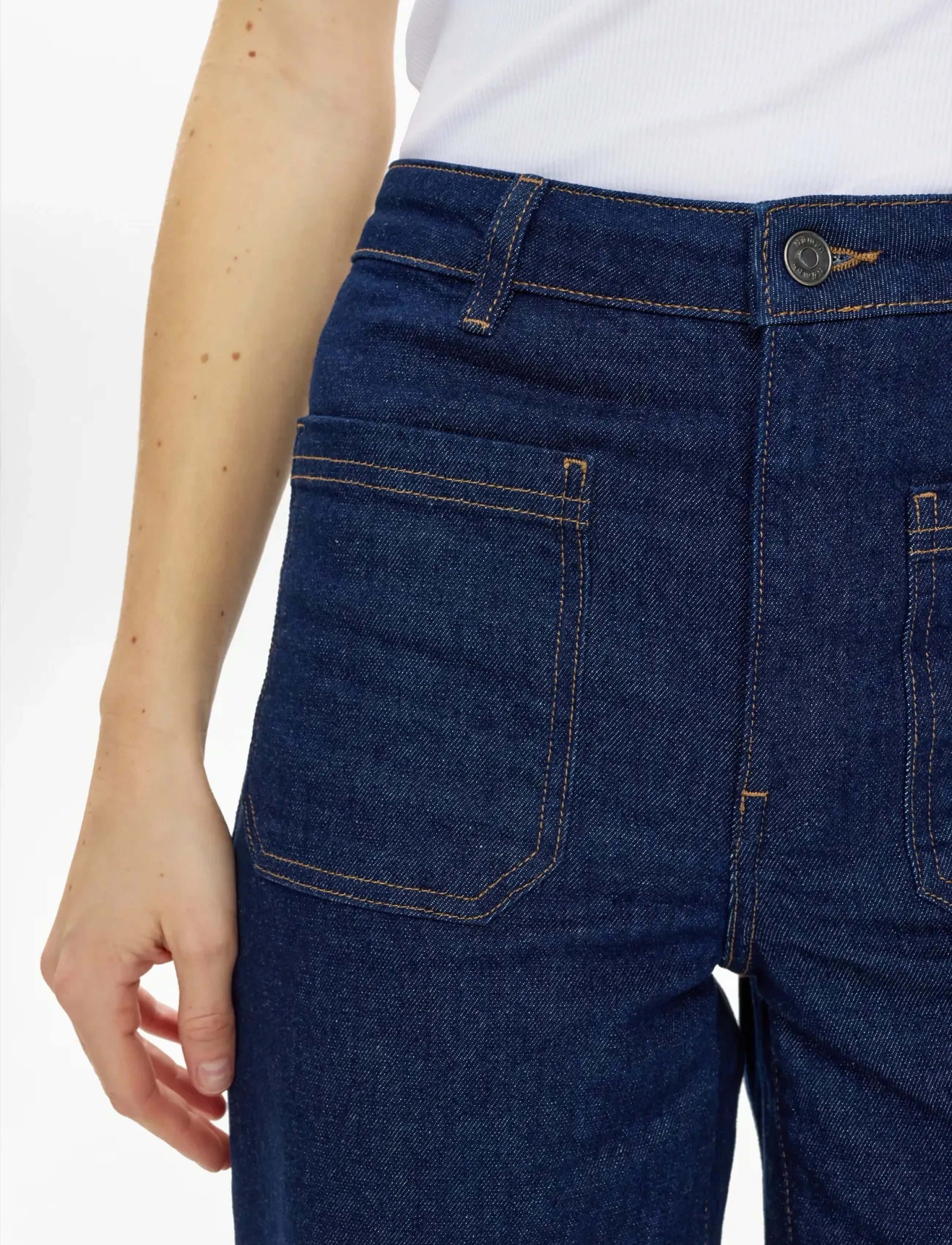 Nümph - NUMILTON HR WIDE JEANS S3012 - hosen mit weitem bein - dark blue denim - 5