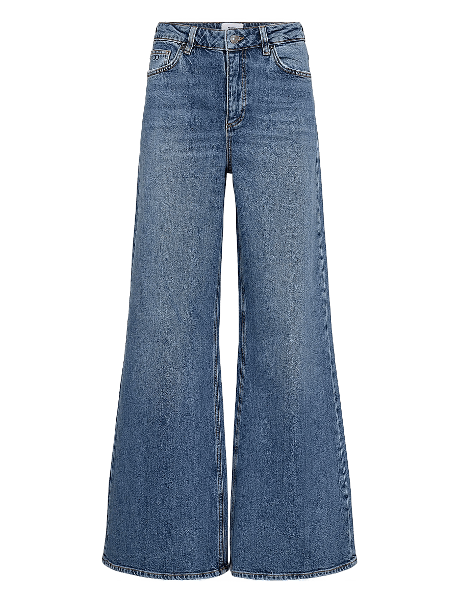Nümph - NUPISA HR WIDE JEANS - S3013 - utsvängda jeans - medium blue denim - 1