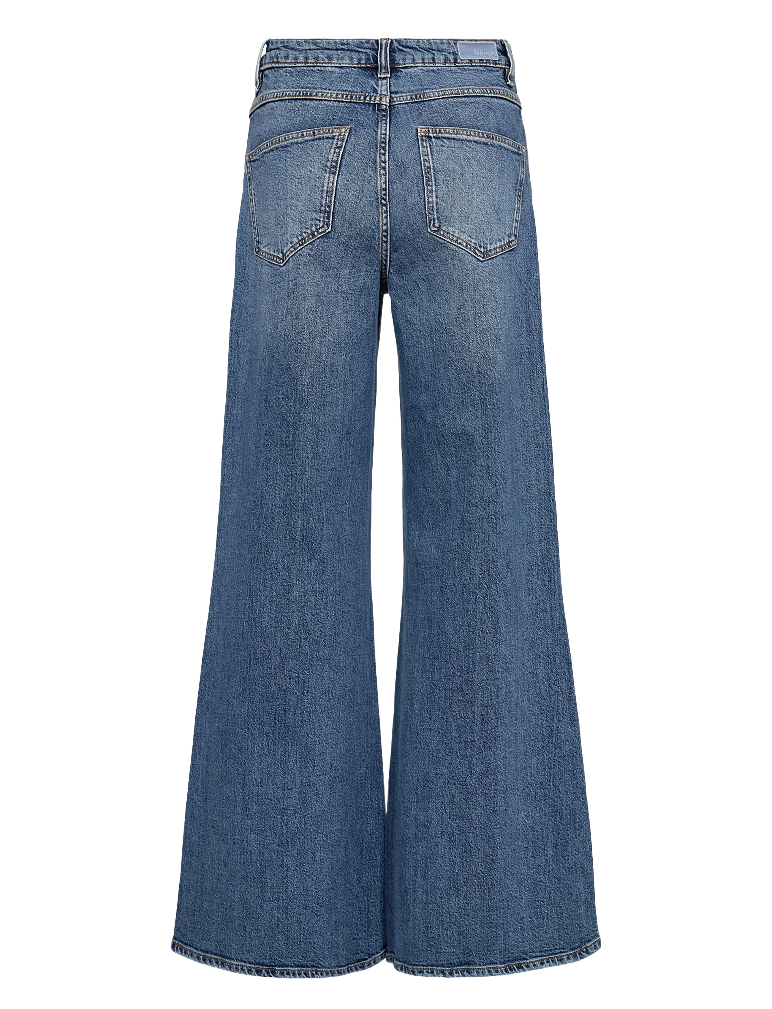 Nümph - NUPISA HR WIDE JEANS - S3013 - utsvängda jeans - medium blue denim - 2