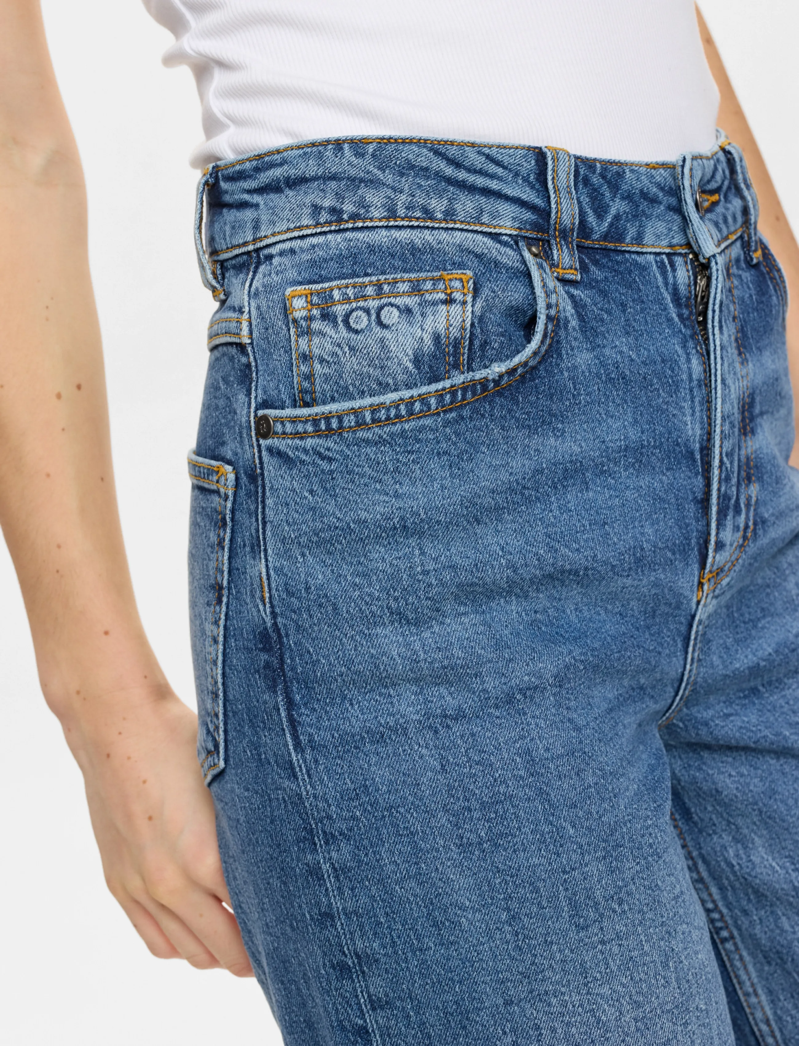 Nümph - NUPISA HR WIDE JEANS - S3013 - utsvängda jeans - medium blue denim - 5