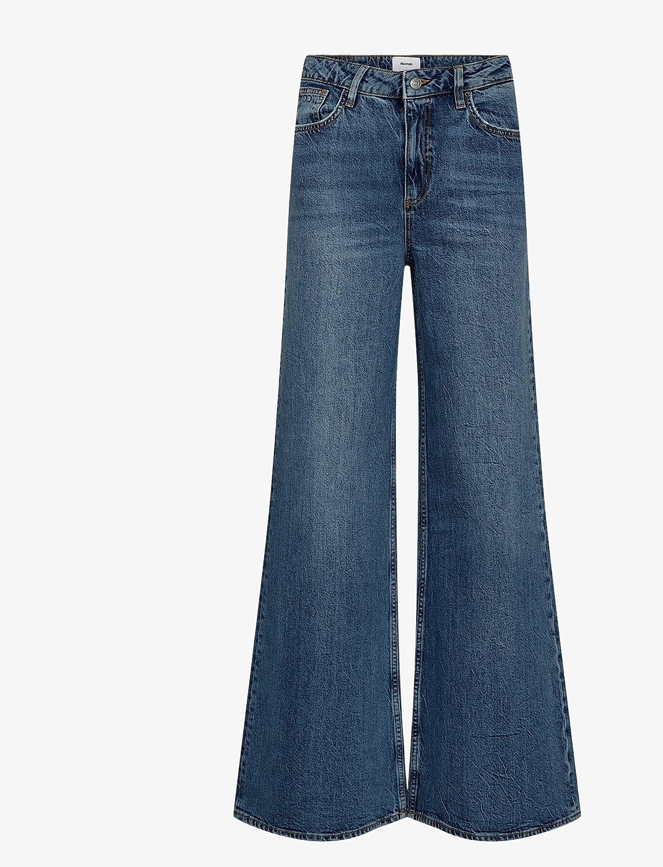Nümph - NUPISA HR WIDE JEANS S3013 - schlaghosen - medium blue denim - 0