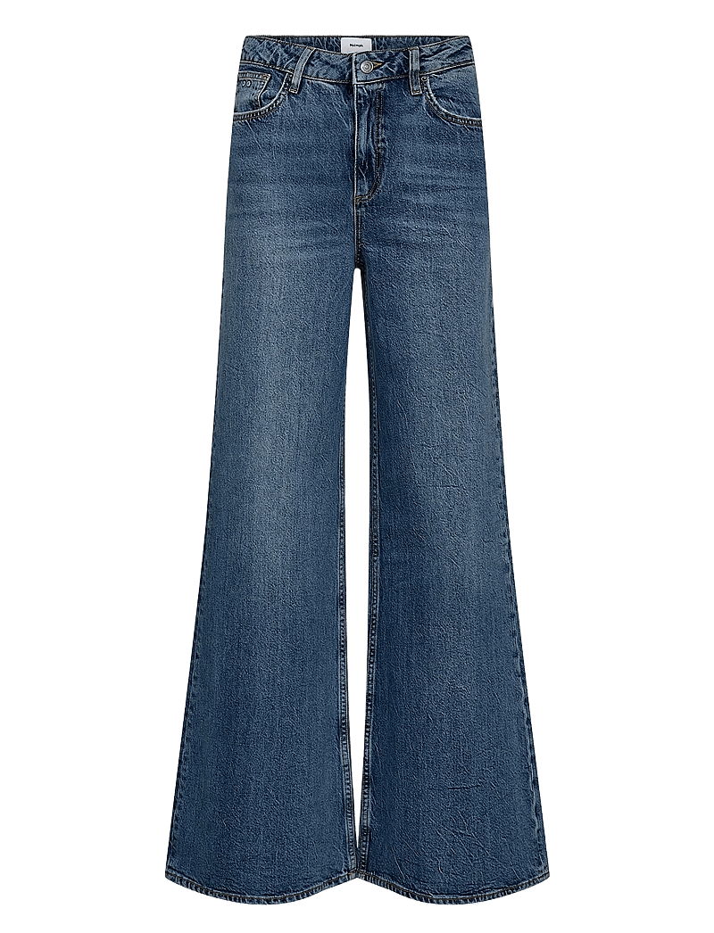Nümph - NUPISA HR WIDE JEANS S3013 - schlaghosen - medium blue denim - 0