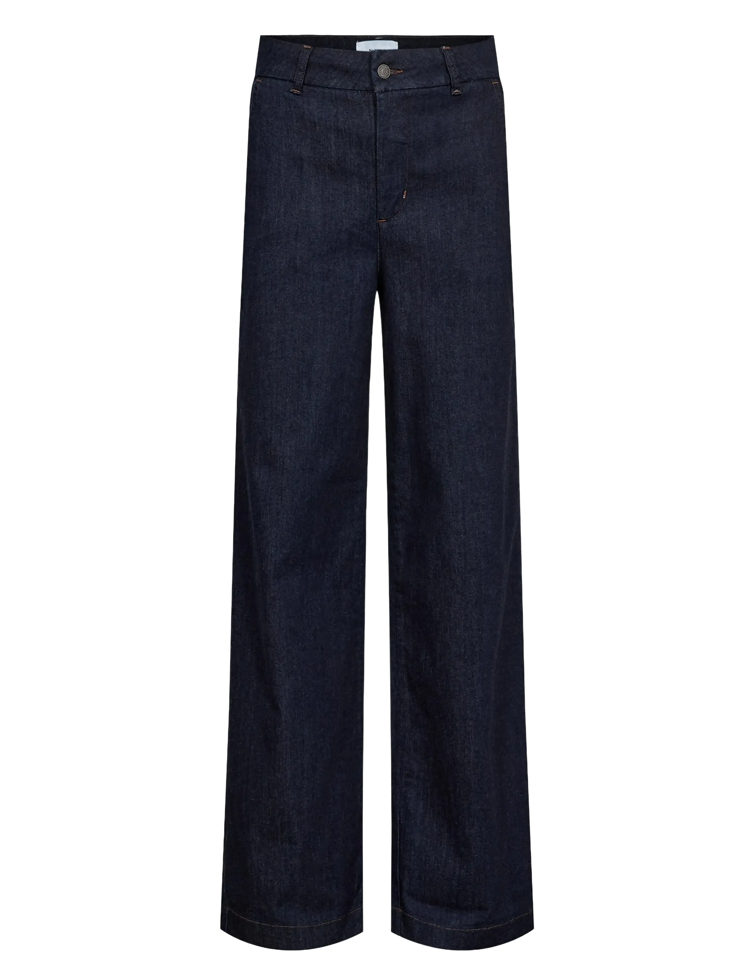Nümph NUAMBER HR WIDE JEANS B3012 - Kläder - DARK BLUE DENIM / navy