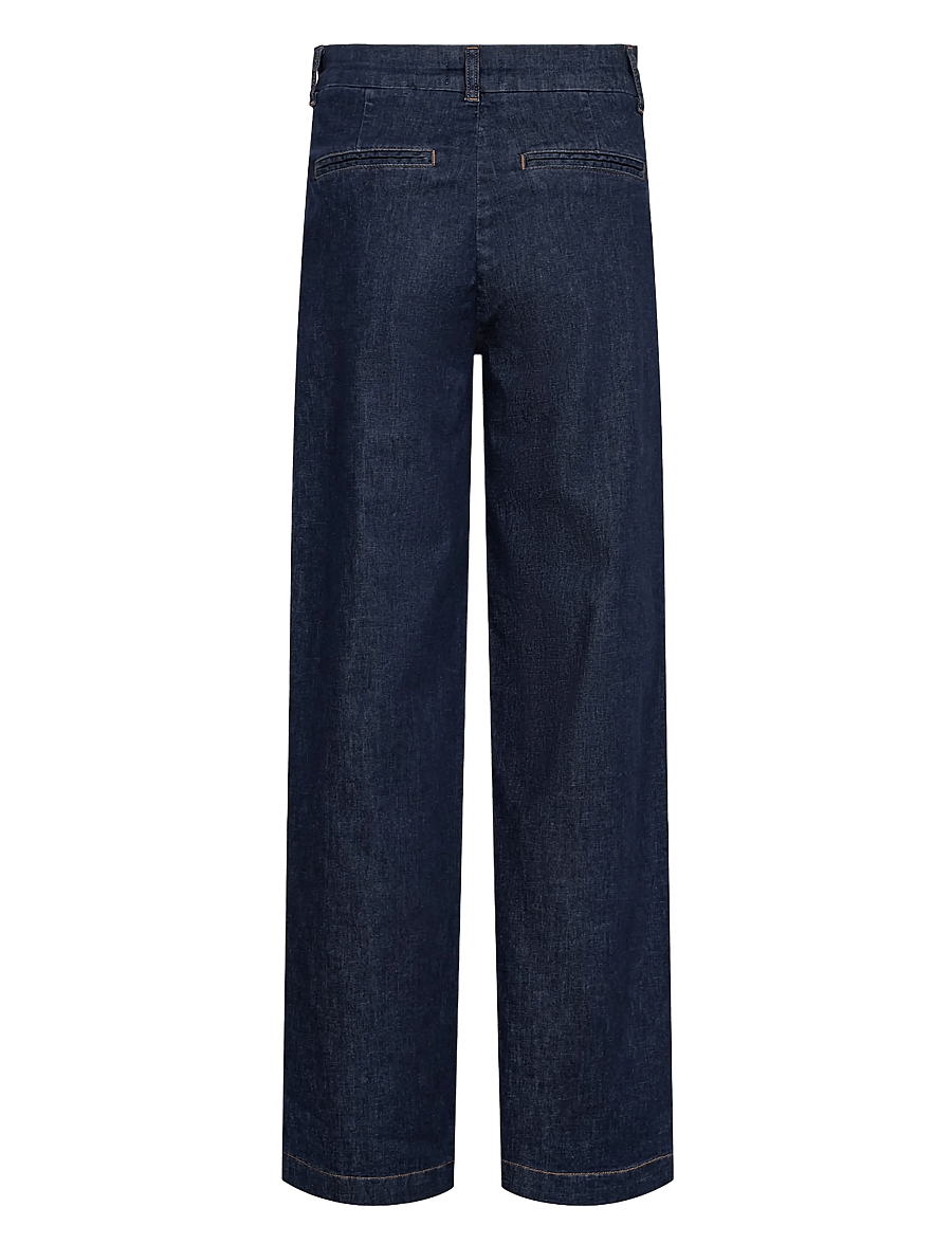 Nümph - NUAMBER HR WIDE JEANS - R3012 - hosen mit weitem bein - dark blue denim - 2