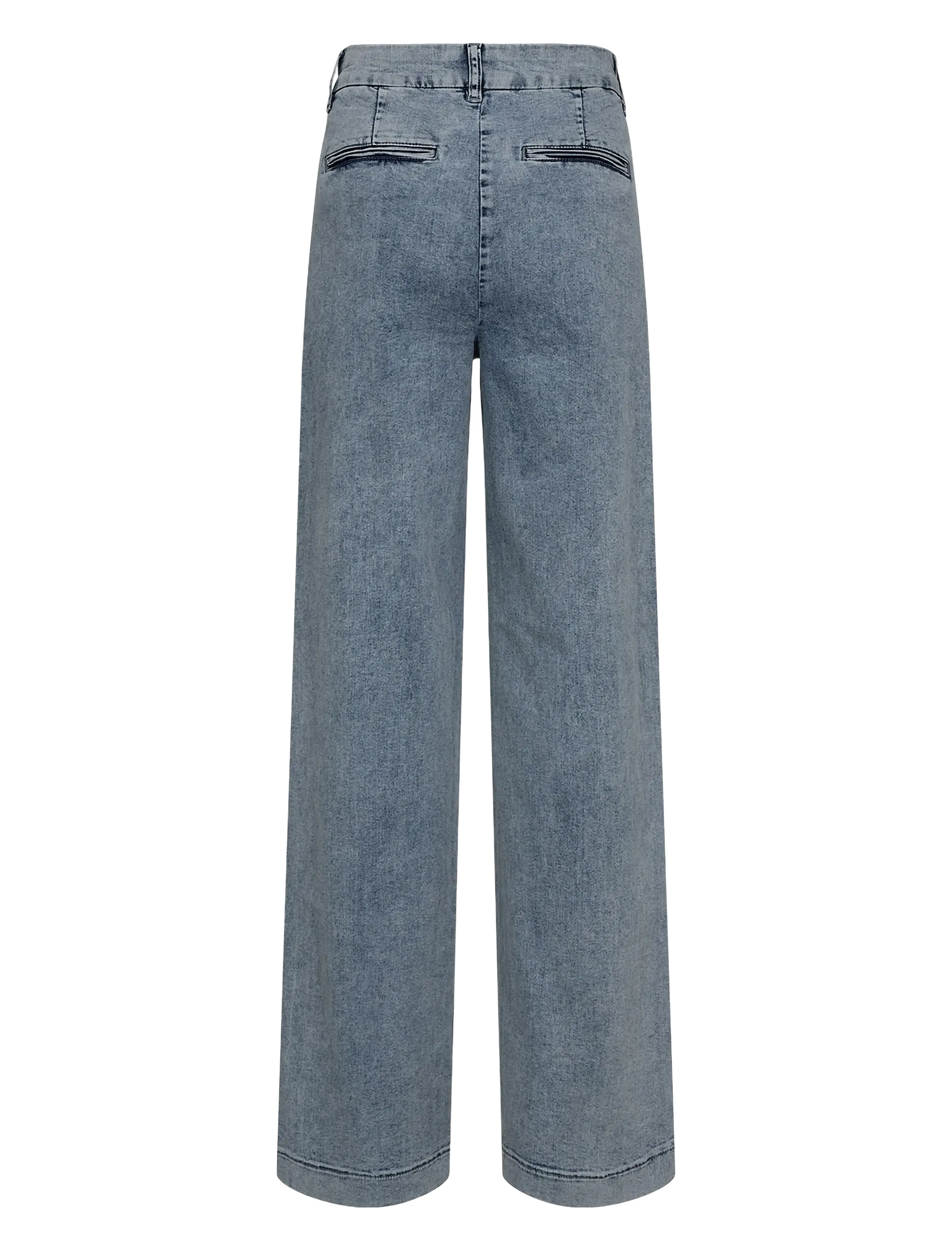 Nümph - NUAMBER HR WIDE JEANS R3019 - sirge säärega teksad - light b. stonewash denim - 1