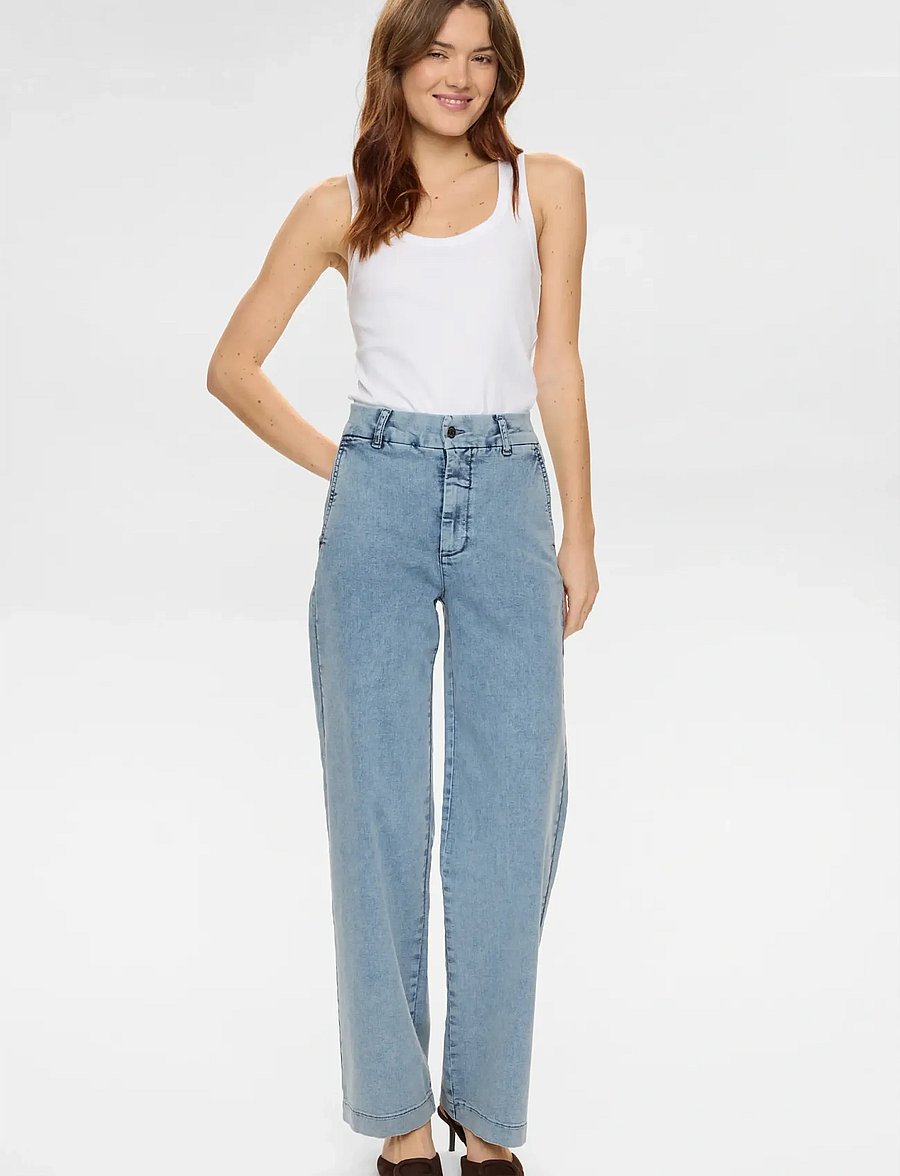 Nümph - NUAMBER HR WIDE JEANS R3019 - gerade jeans - light b. stonewash denim - 2