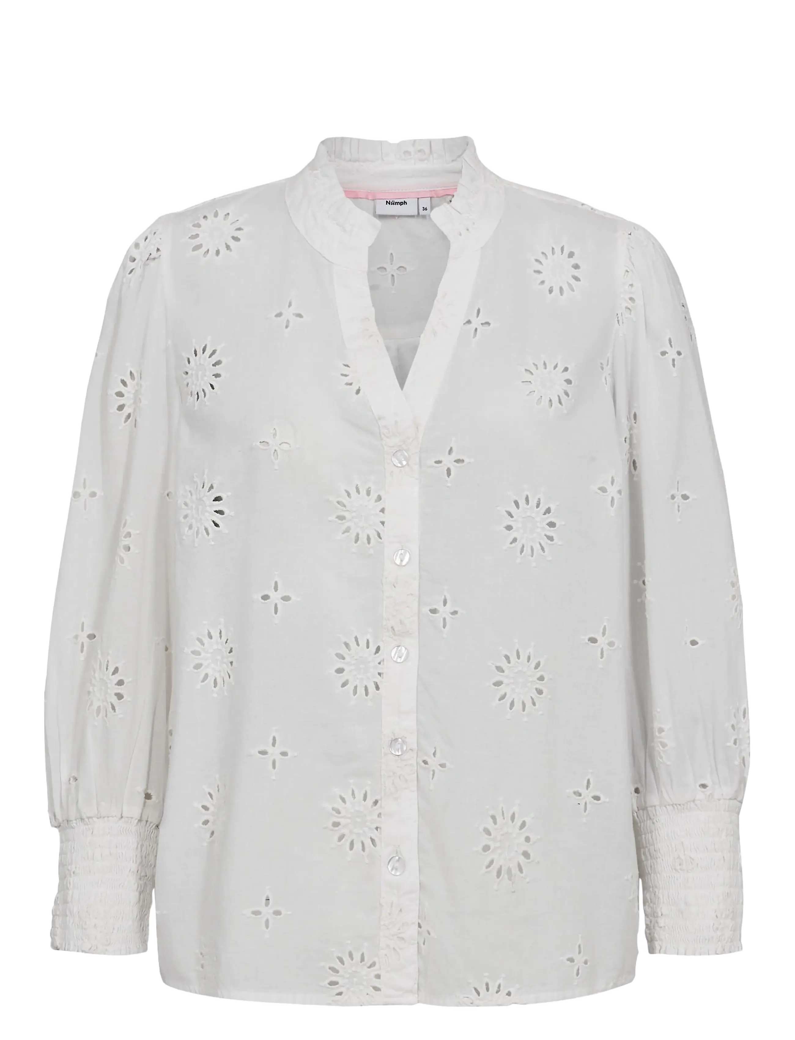 NÜMPH Nusammy Shirt Weiß - 34 - Damen