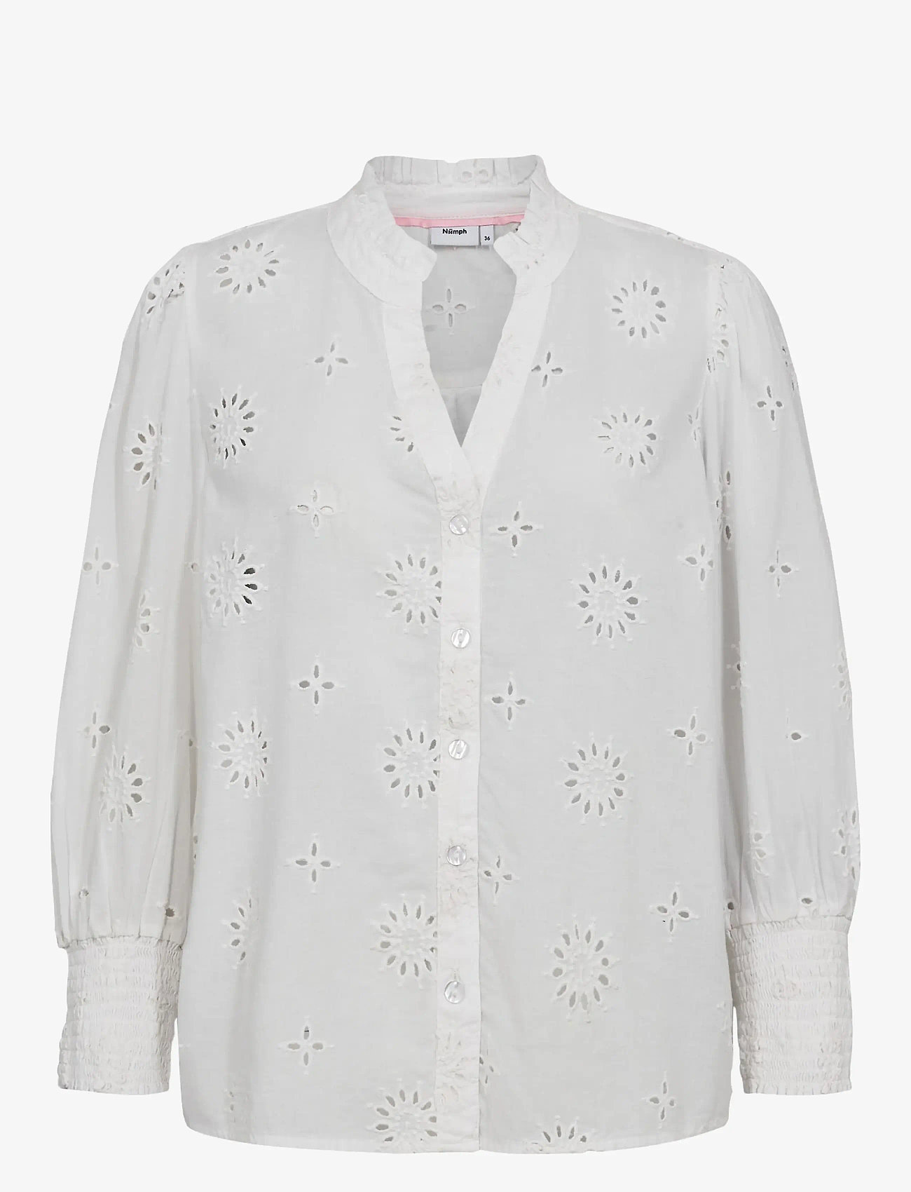 Nümph - NUSAMMY SHIRT - pikkade varrukatega pluusid - bright white - 0