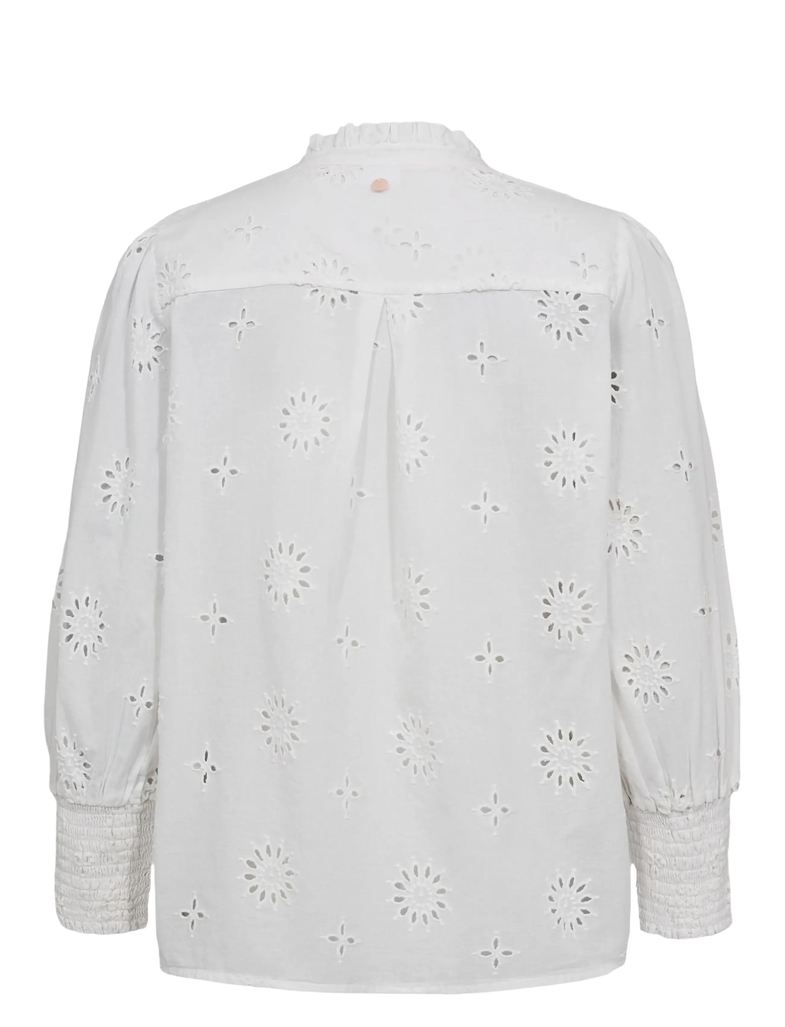 Nümph - NUSAMMY SHIRT - long sleeved blouses - bright white - 2