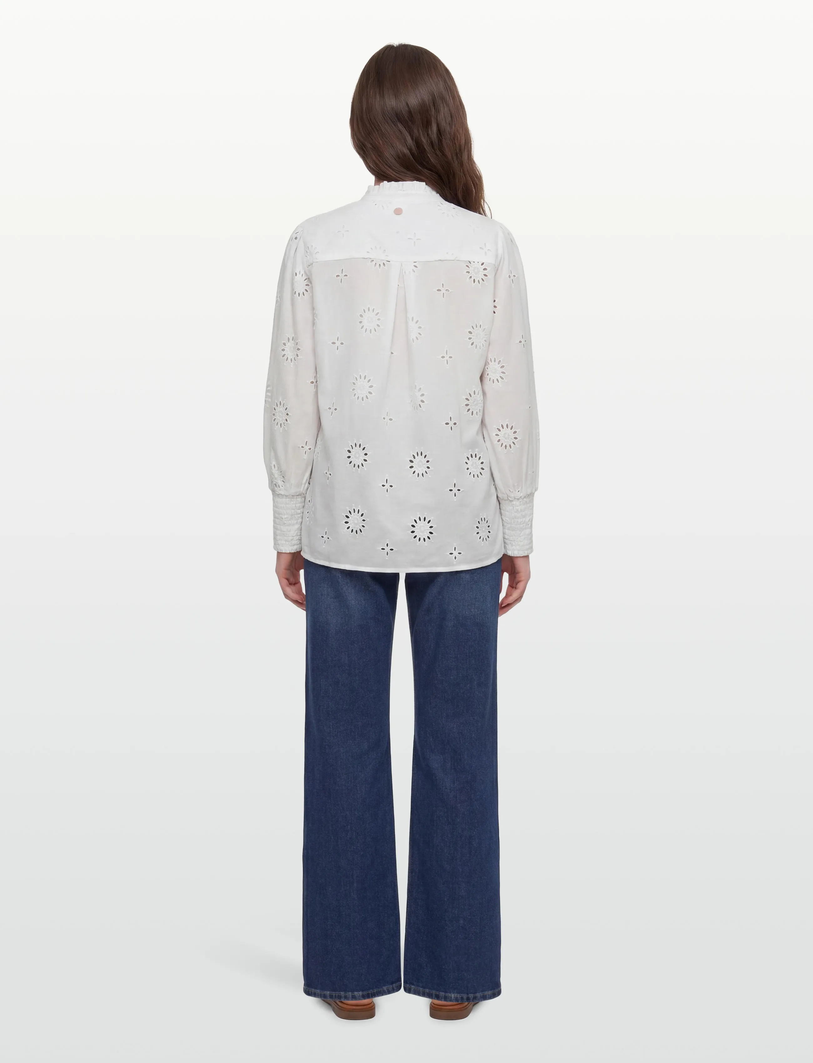 Nümph - NUSAMMY SHIRT - long sleeved blouses - bright white - 4