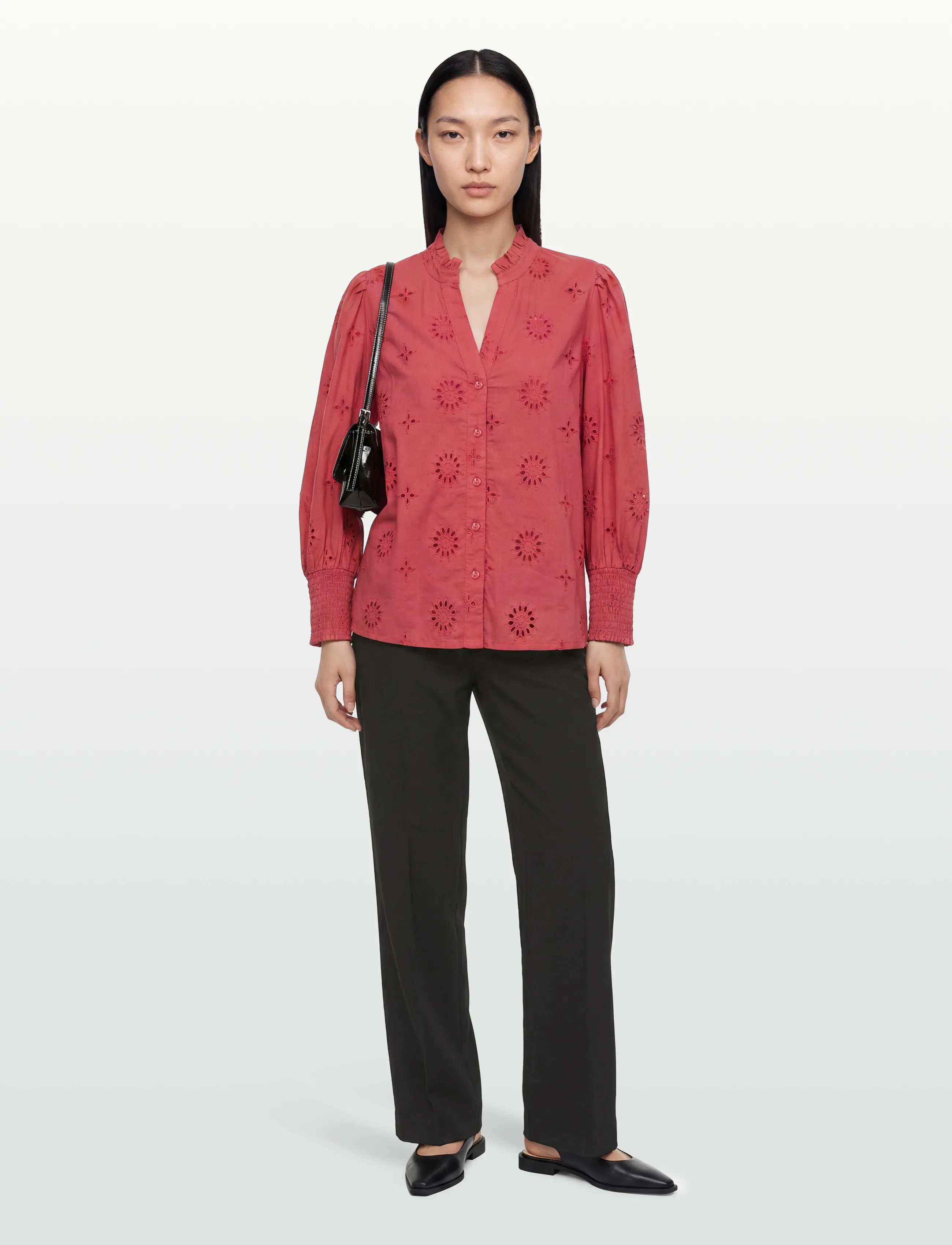 Nümph Nusammy Shirt, 38, Coral, Bluser > Langærmede, Dame