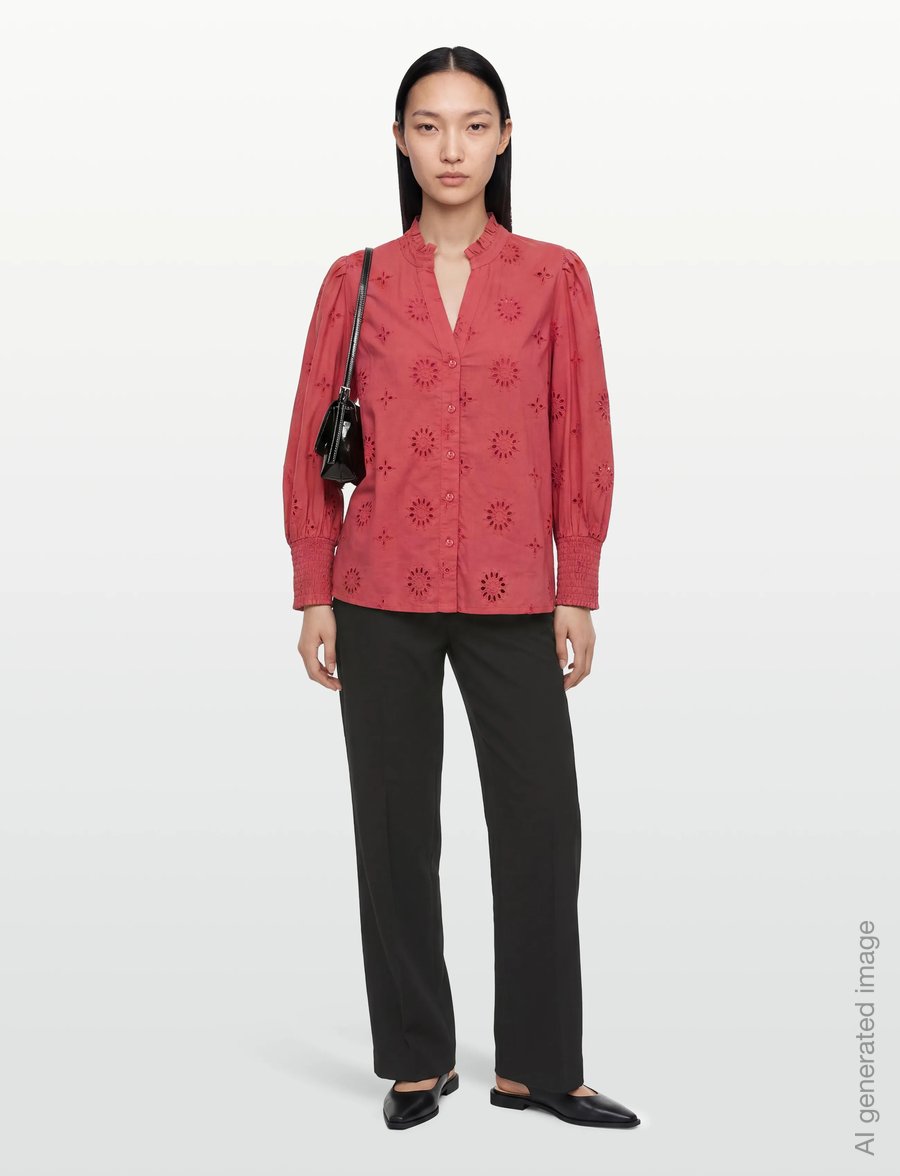 Nümph - NUSAMMY SHIRT - langærmede bluser - cayenne - 0