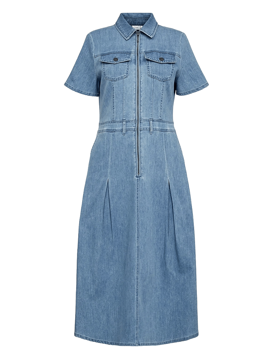 Nümph - NUIRELLA DRESS - sommerkleider - light blue denim - 0