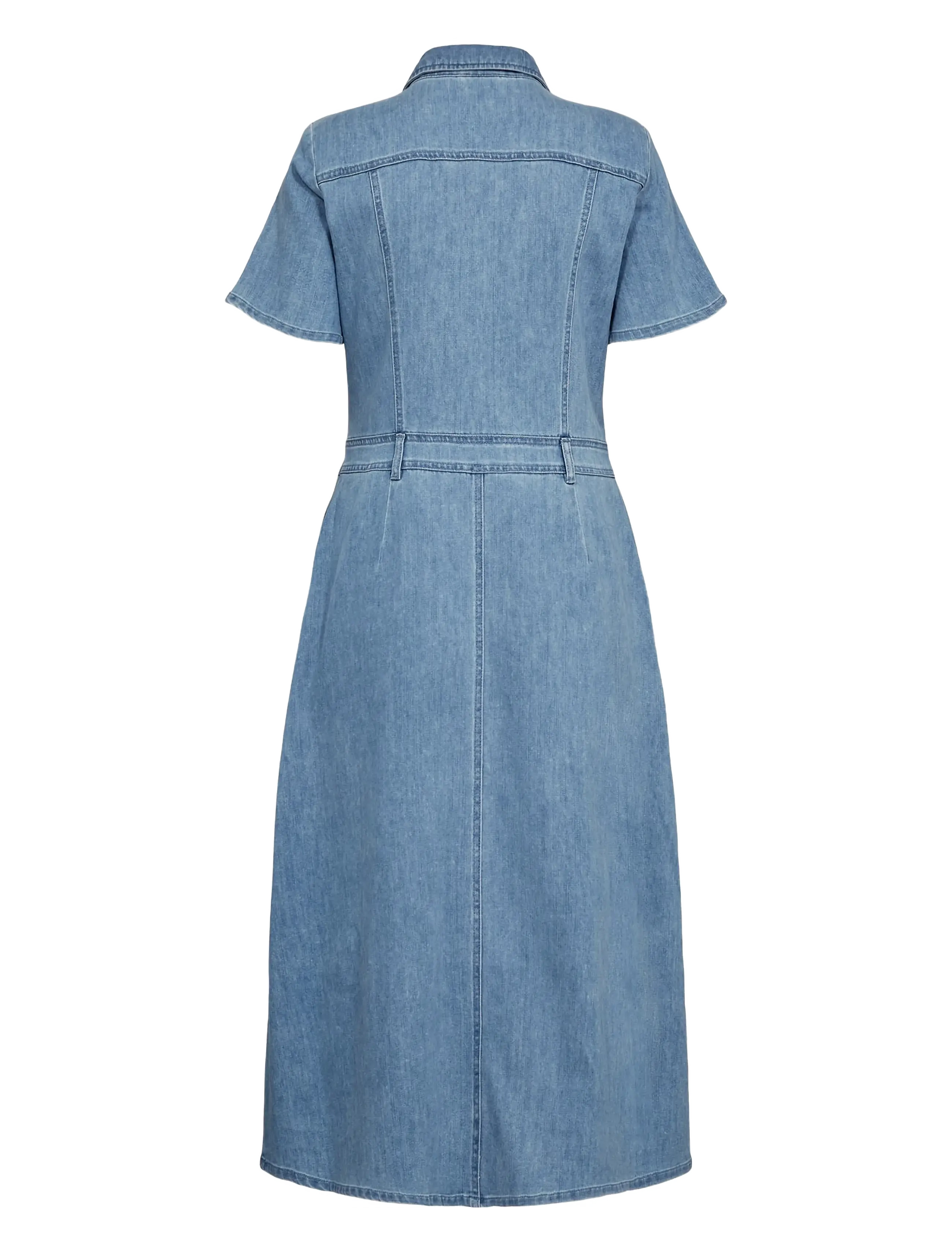 Nümph - NUIRELLA DRESS - sommarklänningar - light blue denim - 1