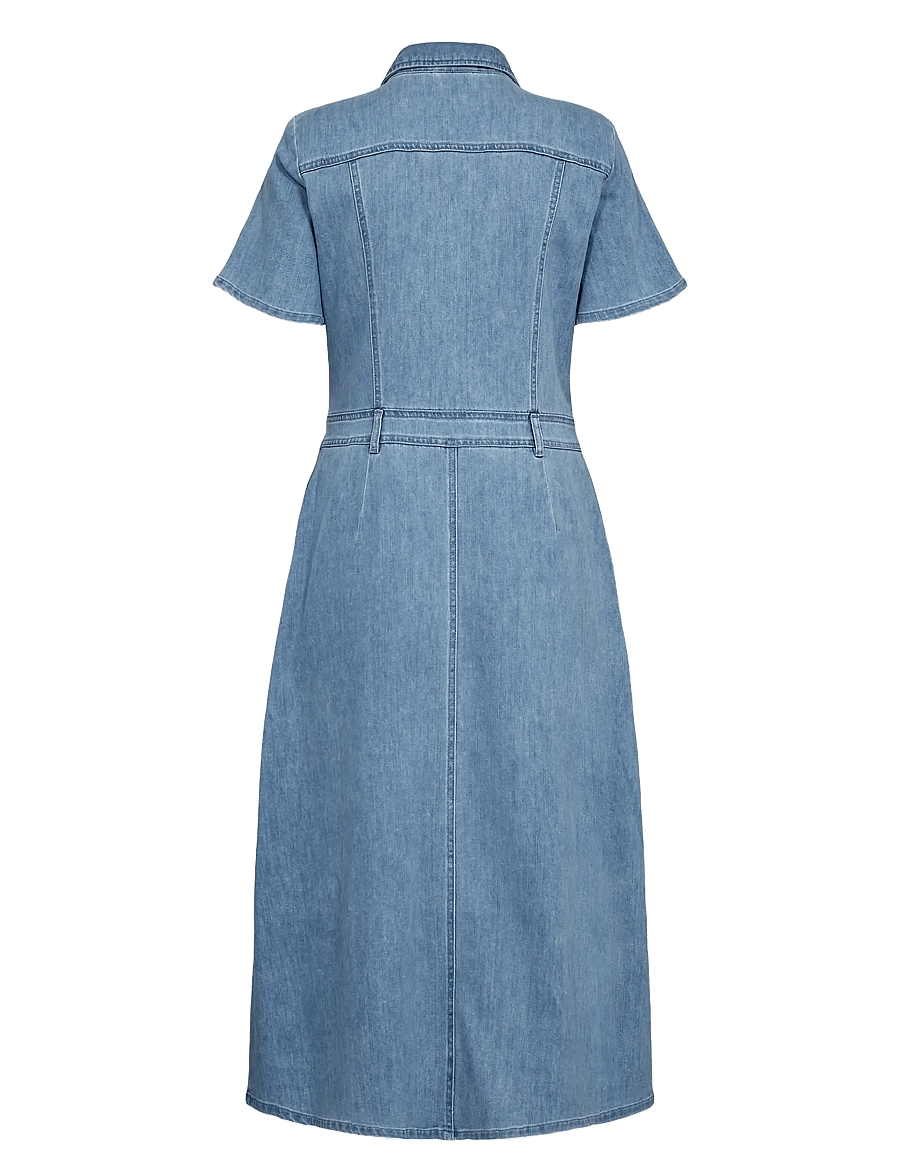 Nümph - NUIRELLA DRESS - sommerkleider - light blue denim - 1