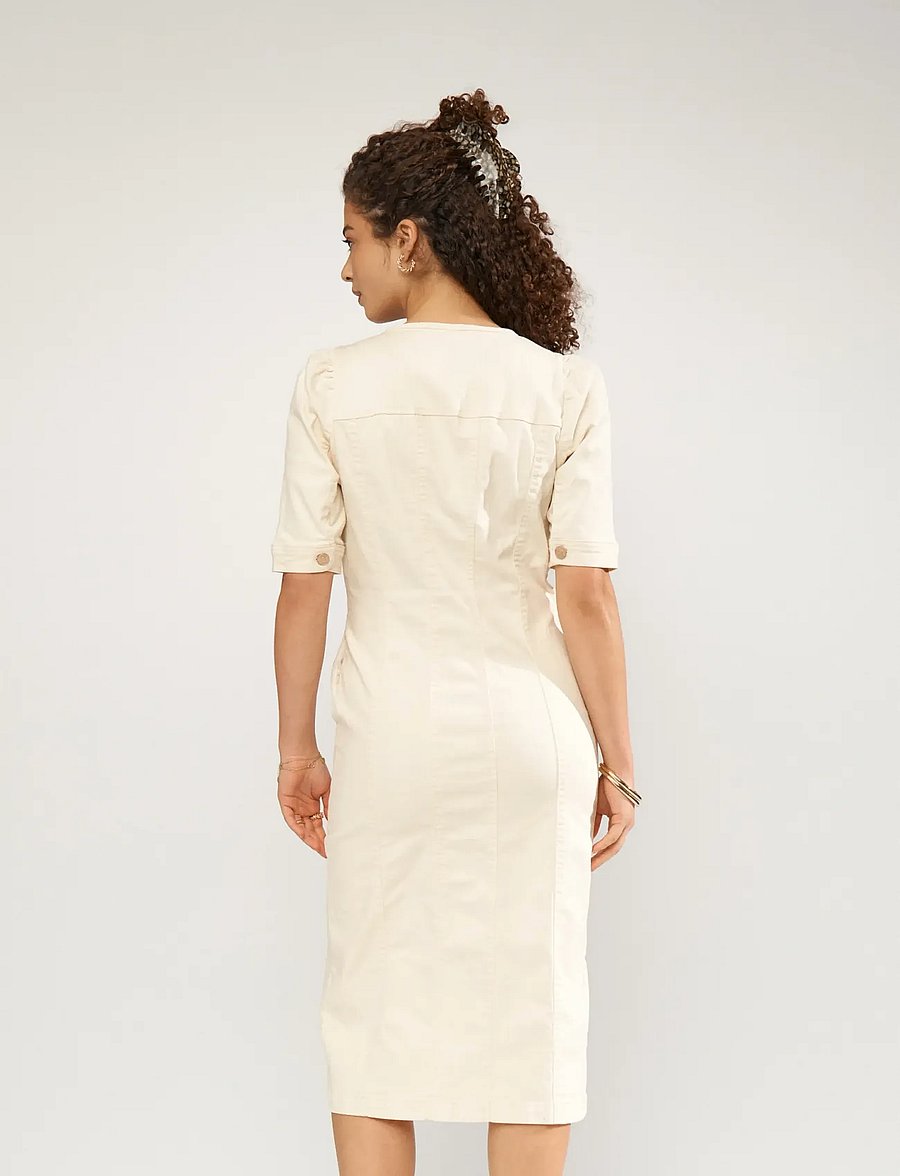 Nümph - NUSILVA DRESS - denimkjoler - ecru denim - 4