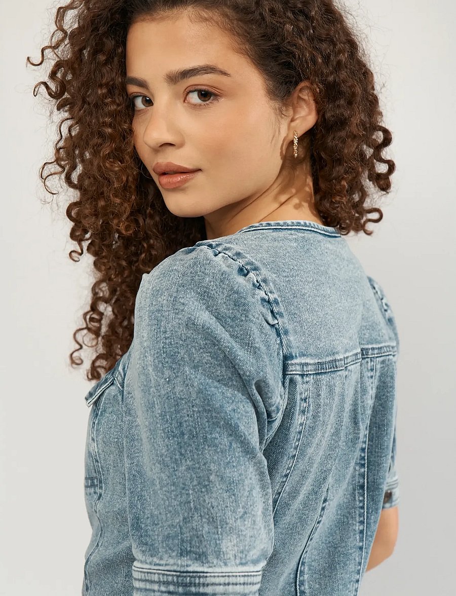 Nümph - NUSILVA DRESS - jeansklänningar - light blue denim - 4