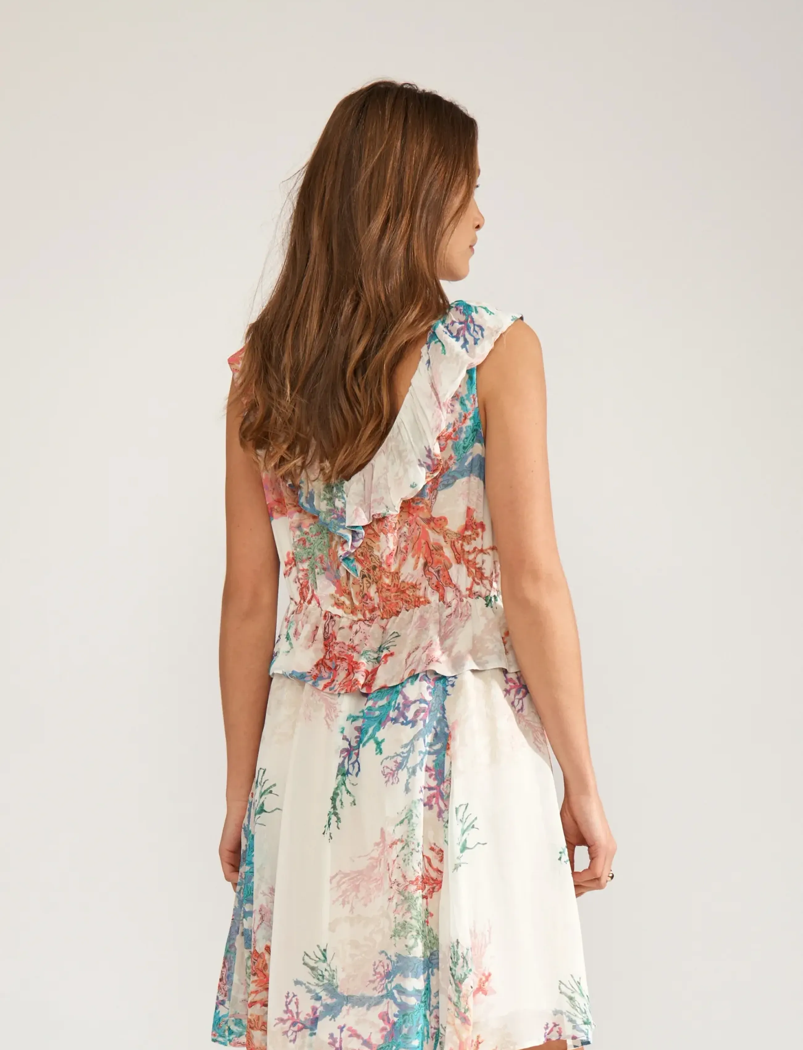 Nümph Nucoral Ruffle Dress, 38, Dresses, Weiß - Knee-length & Midi, Frauen