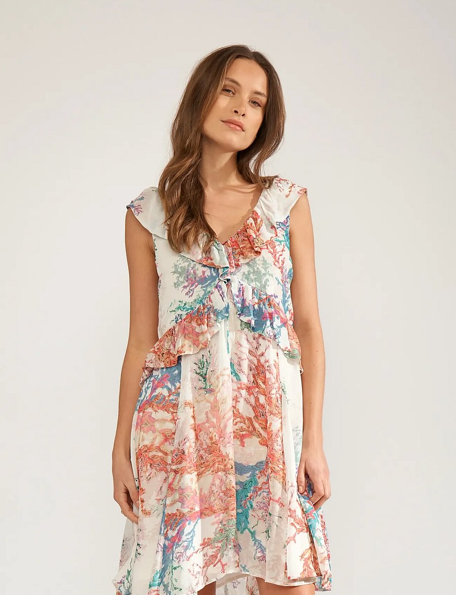 Nümph - NUCORAL RUFFLE DRESS - konfirmation - cloud dancer - 4