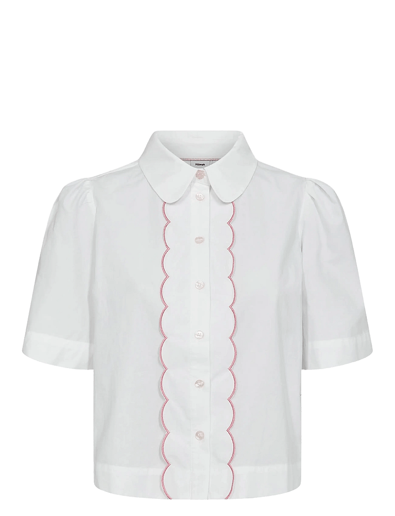 Nümph - NUSIENNA SHIRT - overhemden met korte mouwen - bright white - 1