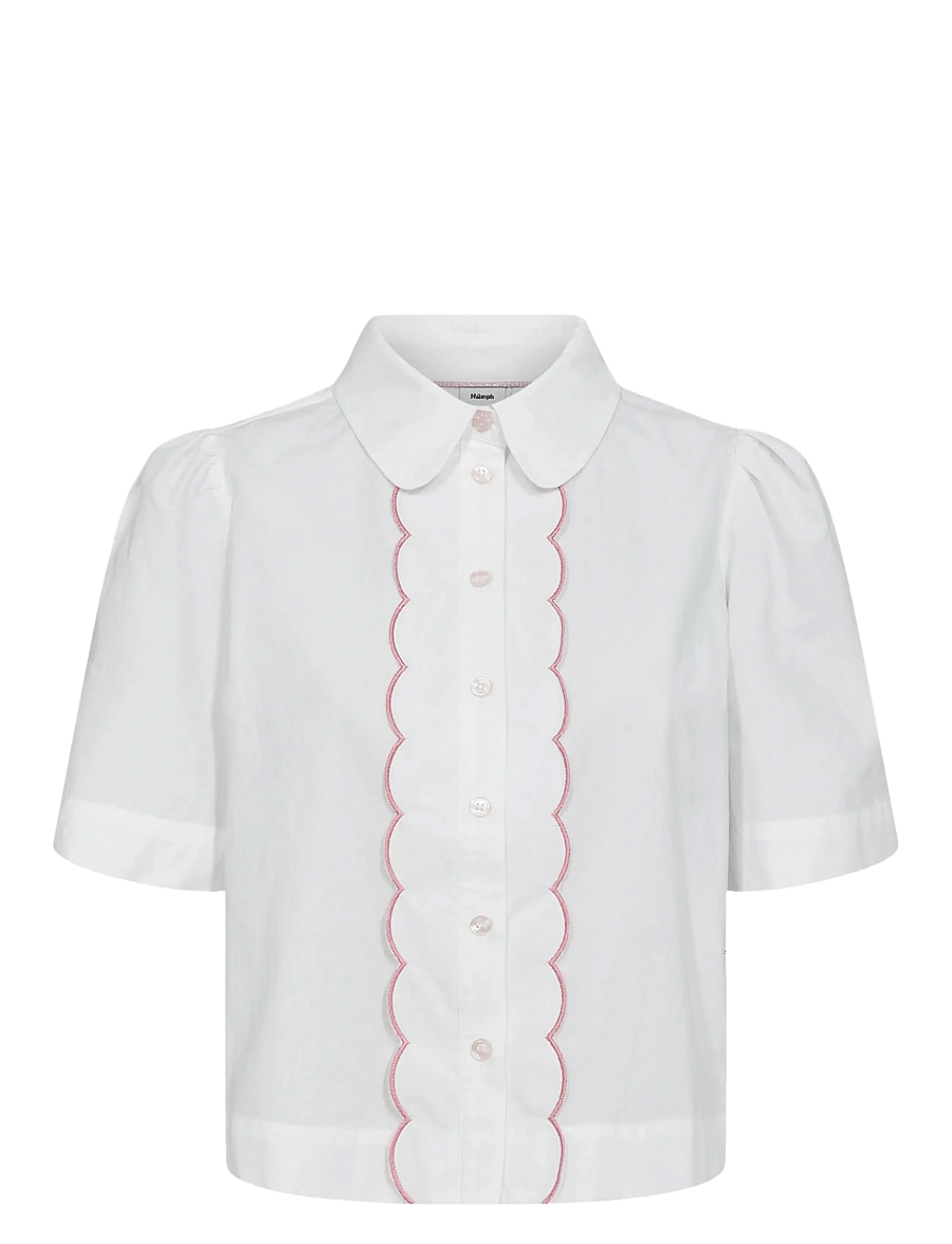Nümph - NUSIENNA SHIRT - chemises à manches courtes - bright white - 1