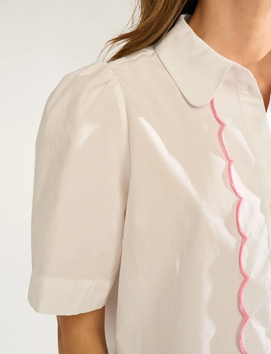 Nümph - NUSIENNA SHIRT - chemises à manches courtes - bright white - 5