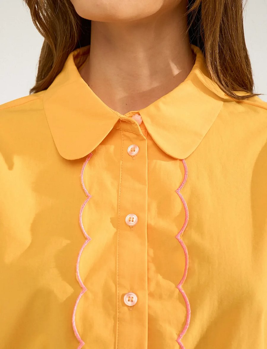 Nümph - NUSIENNA SHIRT - overhemden met korte mouwen - marigold - 4
