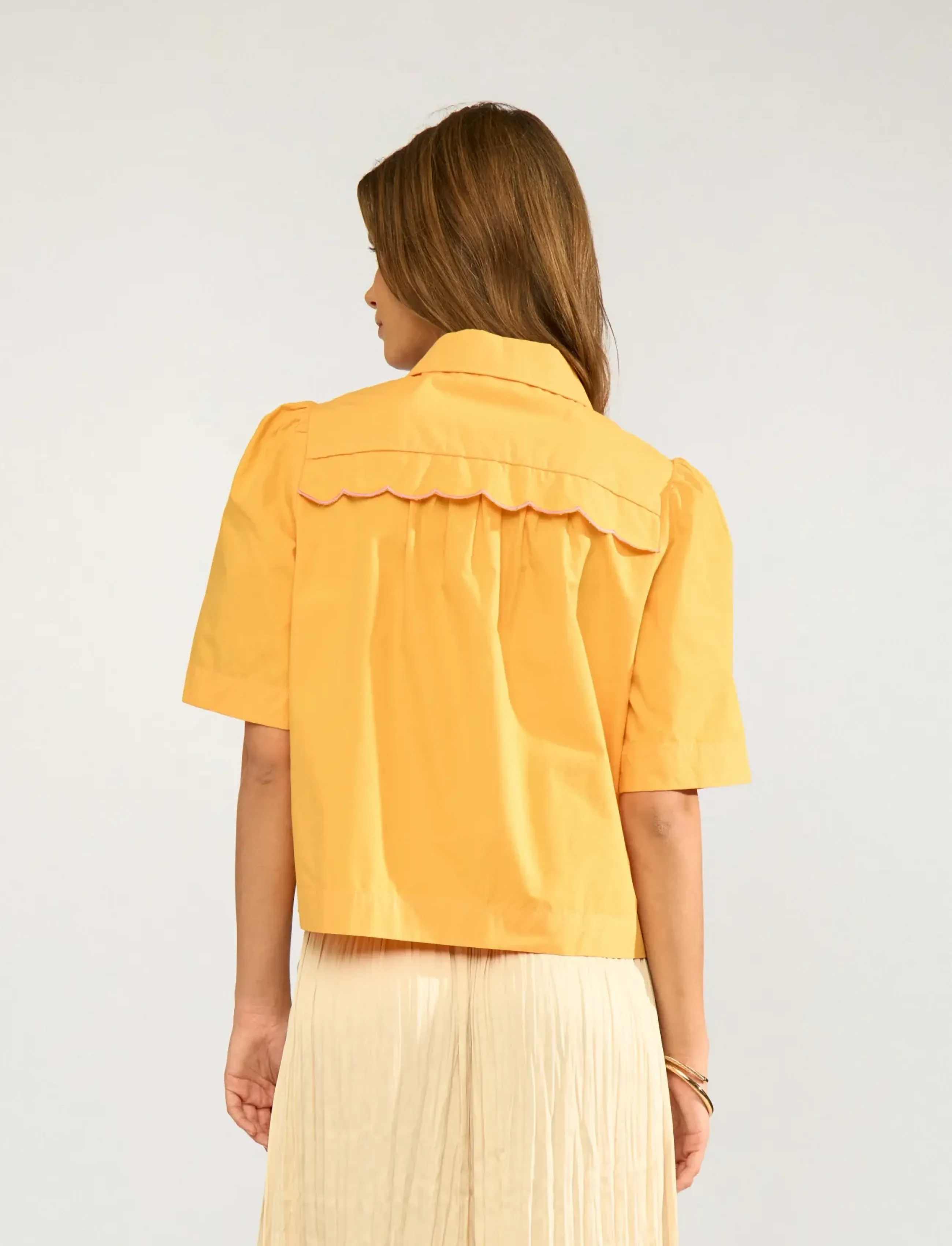 Nümph - NUSIENNA SHIRT - kortärmade skjortor - marigold - 5